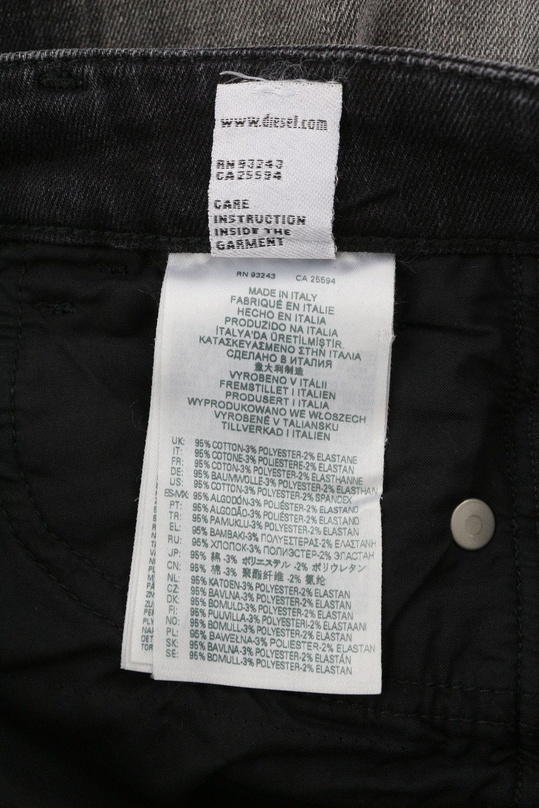 Diesel D-JEVEL 09B18 W26/L32 Slim Low Waist Stretch Dark 40669 Size 26" / US 2 / IT 38 - 7 Thumbnail