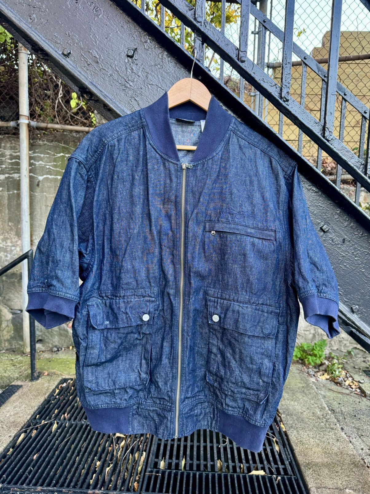 Sean John × Vintage Vintage Sean John Y2K Raw Denim Hip Hop Rap Shirt Size US XL / EU 56 / 4 - 8 Thumbnail