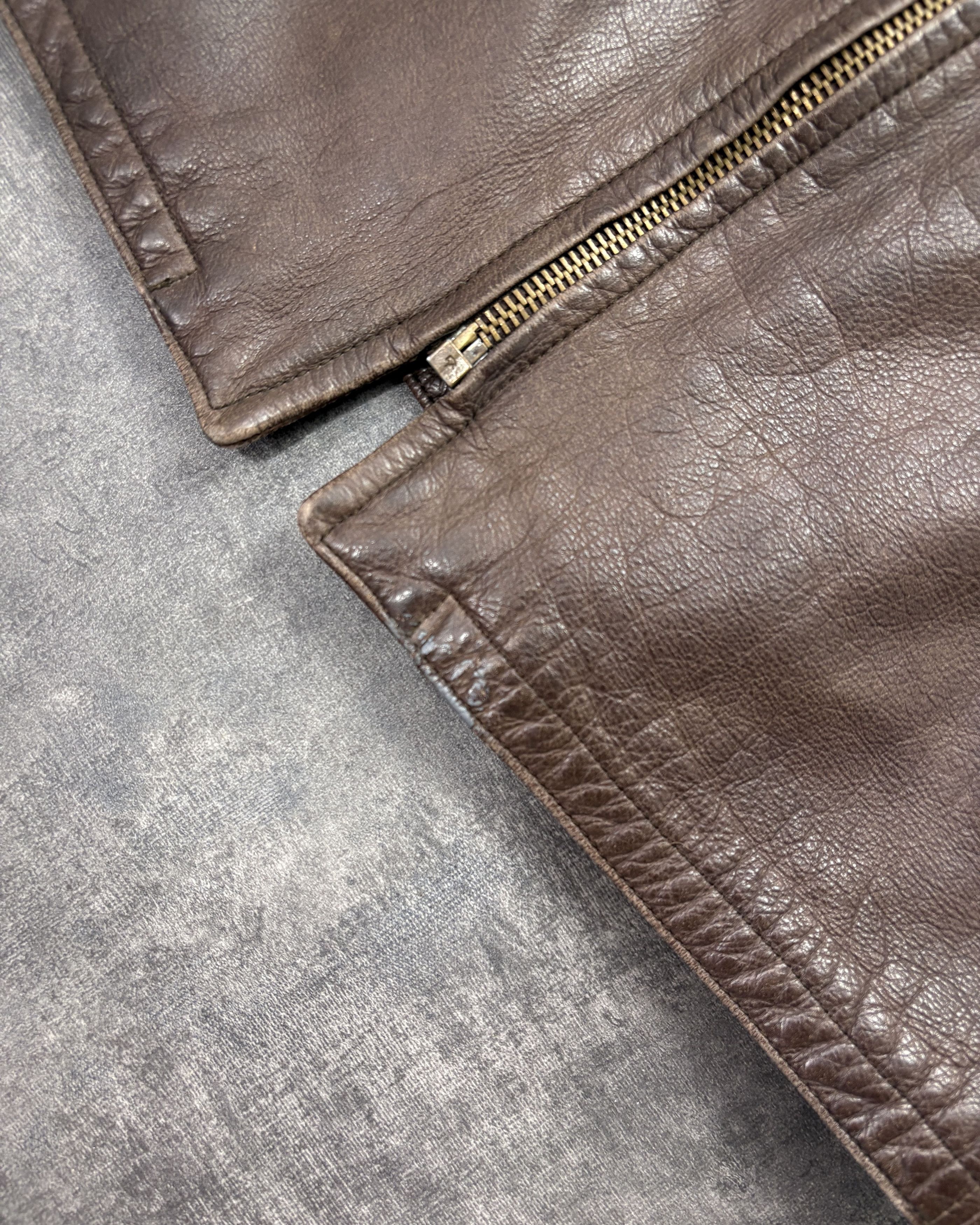 Genuine Leather Vintage Brown Genuine Leather Jacket. Size US M / EU 48-50 / 2 - 7 Thumbnail