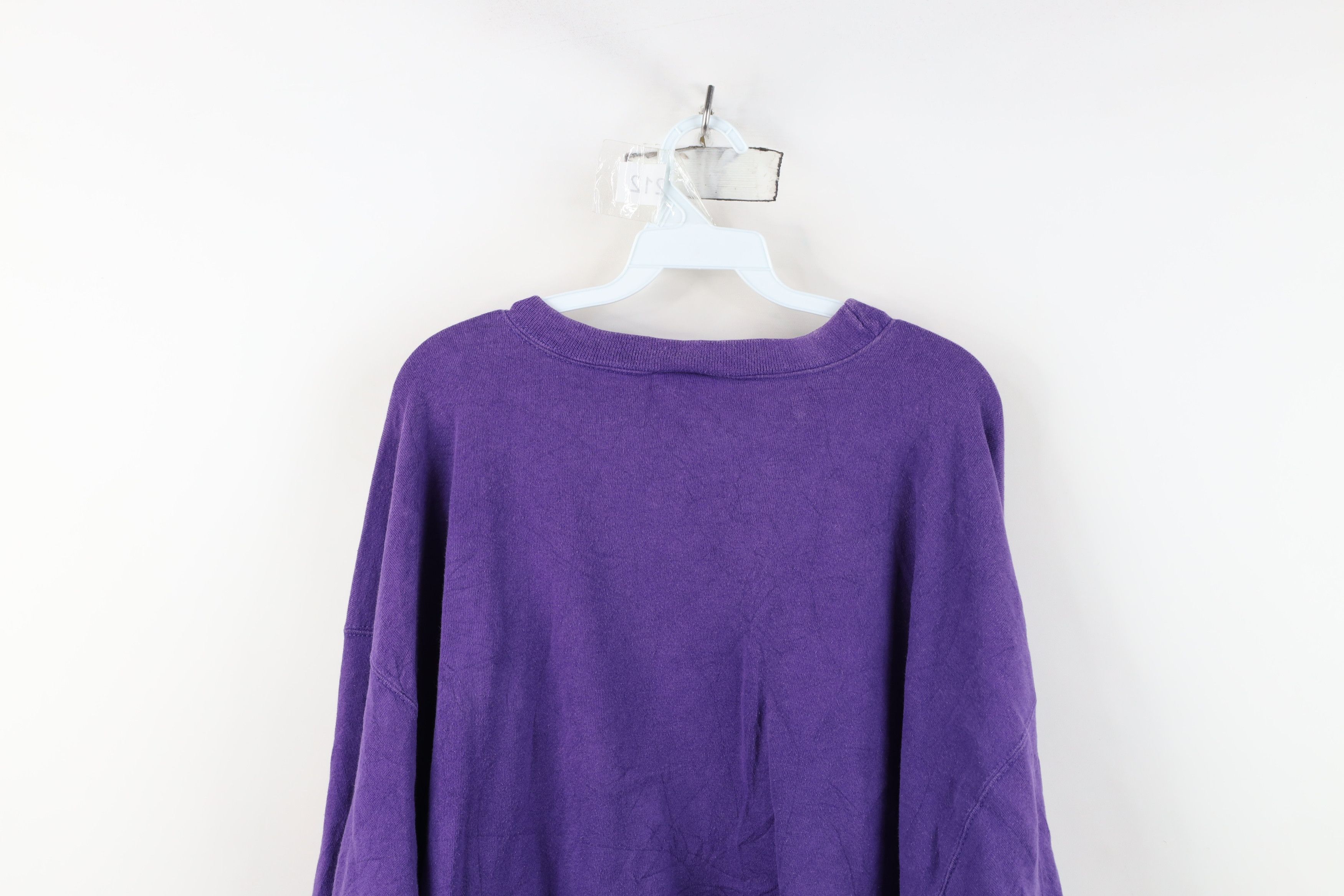 Nike Vintage 90s Nike Scott Mini Swoosh Sweatshirt Purple USA Size US XXL / EU 58 / 5 - 13 Thumbnail