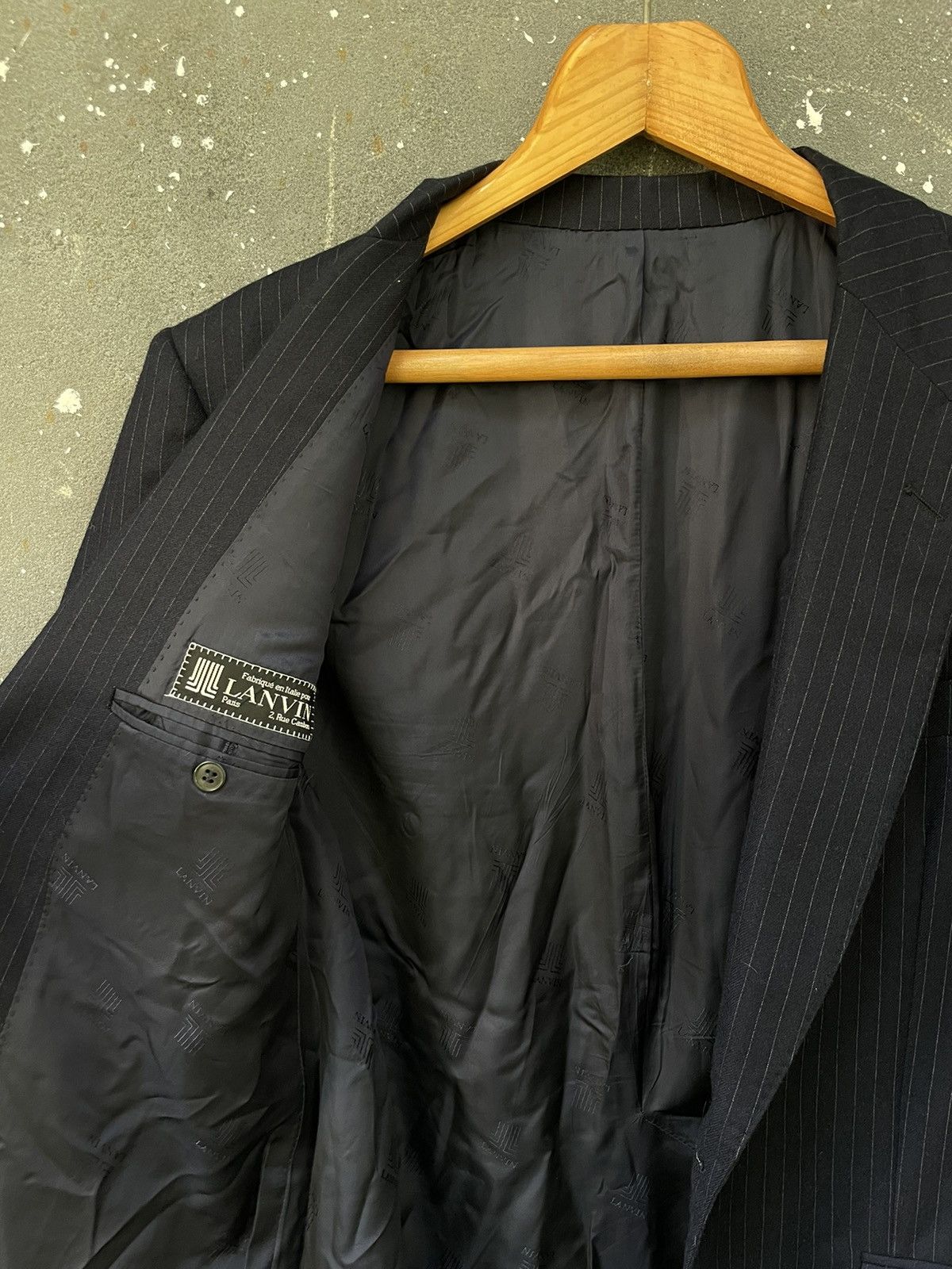 Lanvin Vintage 80’s Lanvin Wool Lana Vergine Blazer RARE Size 50R - 9 Thumbnail