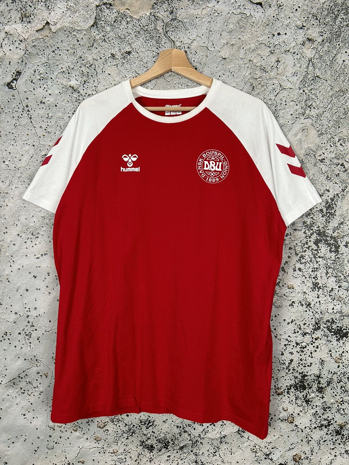 Hummel Denmark Soccer Jersey Football Vintage Retro