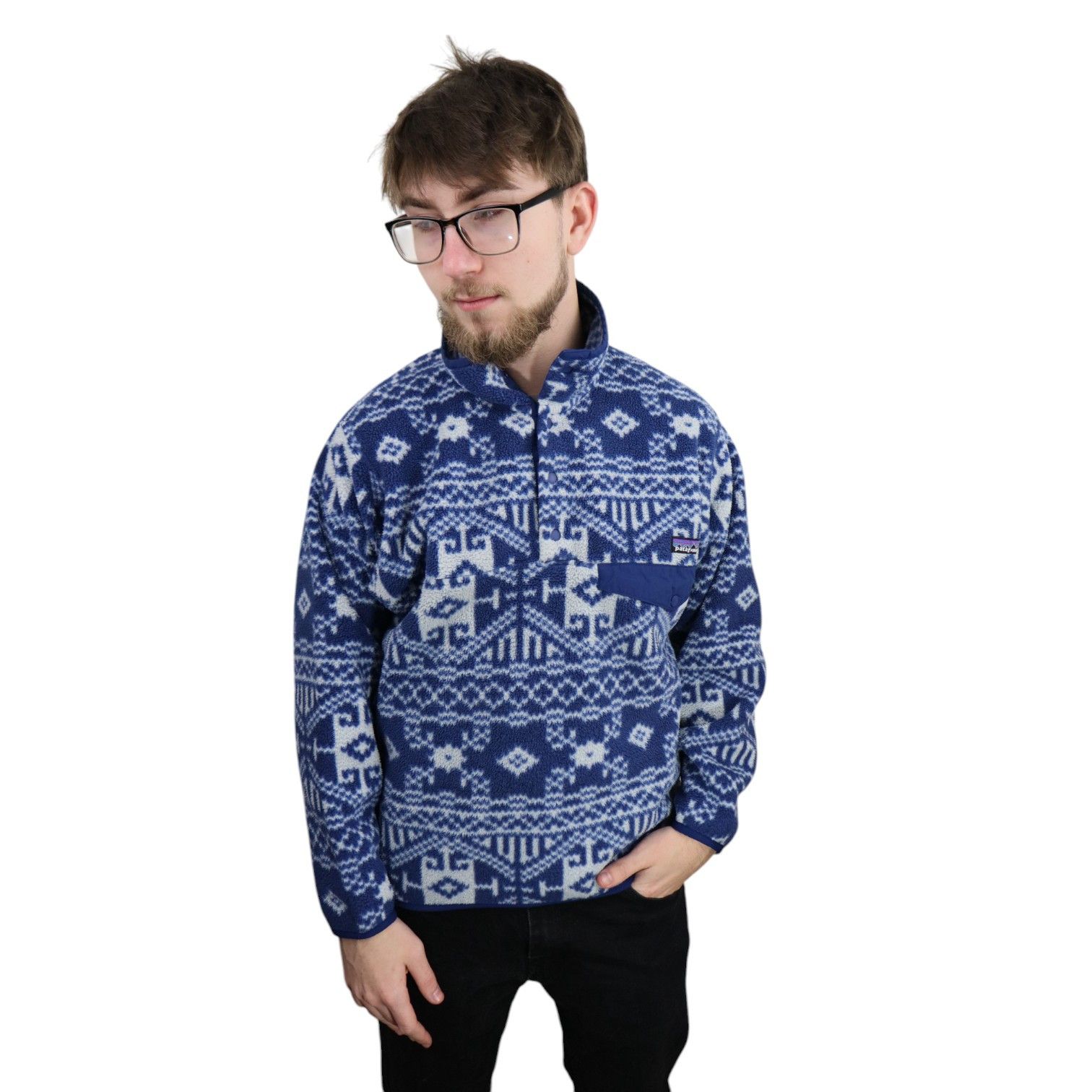 Arc'teryx × Patagonia × Supreme Vintage Patagonia Fischer Drake Aztec Fleece Jacket Mens XS Size US XS / EU 42 / 0 - 1 Thumbnail