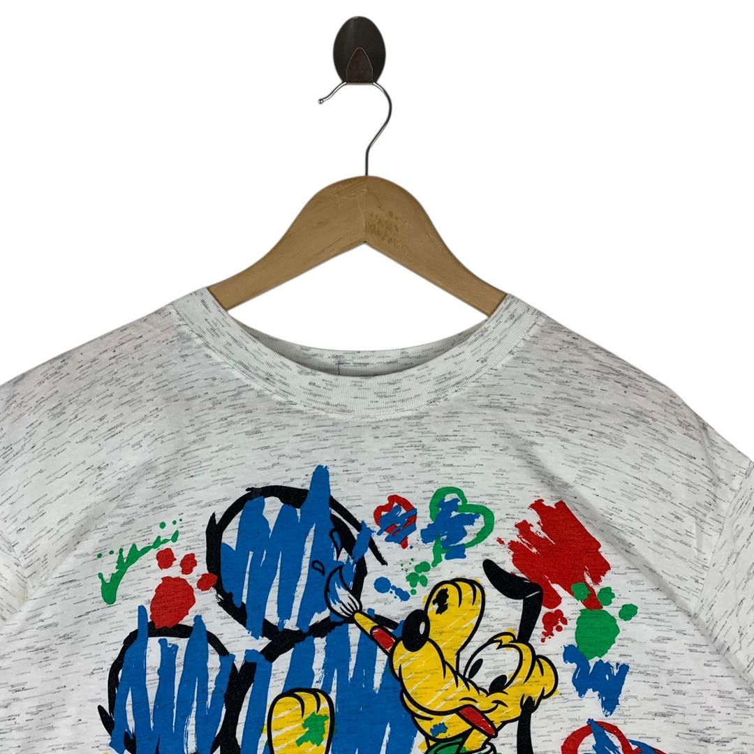 Disney Vintage 90s Disney Pluto paint brush abstract graphic tees. Size US M / EU 48-50 / 2 - 2 Thumbnail