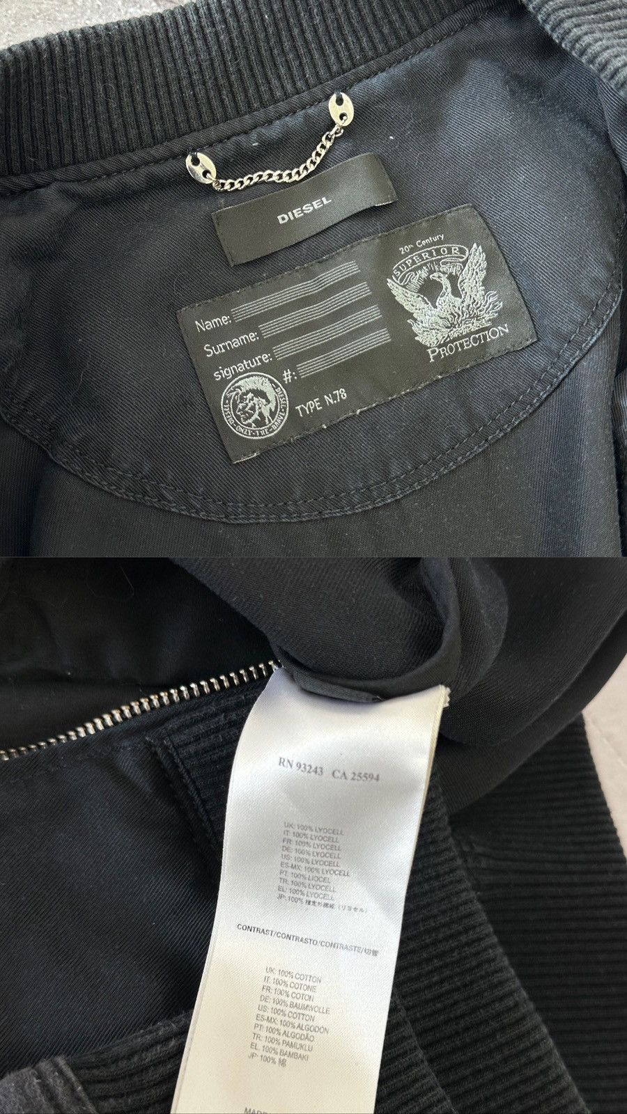 Diesel × Vintage Diesel Vintage Pockets Bondage Women’s Long Sleeve Bomber Size M / US 6-8 / IT 42-44 - 10 Thumbnail