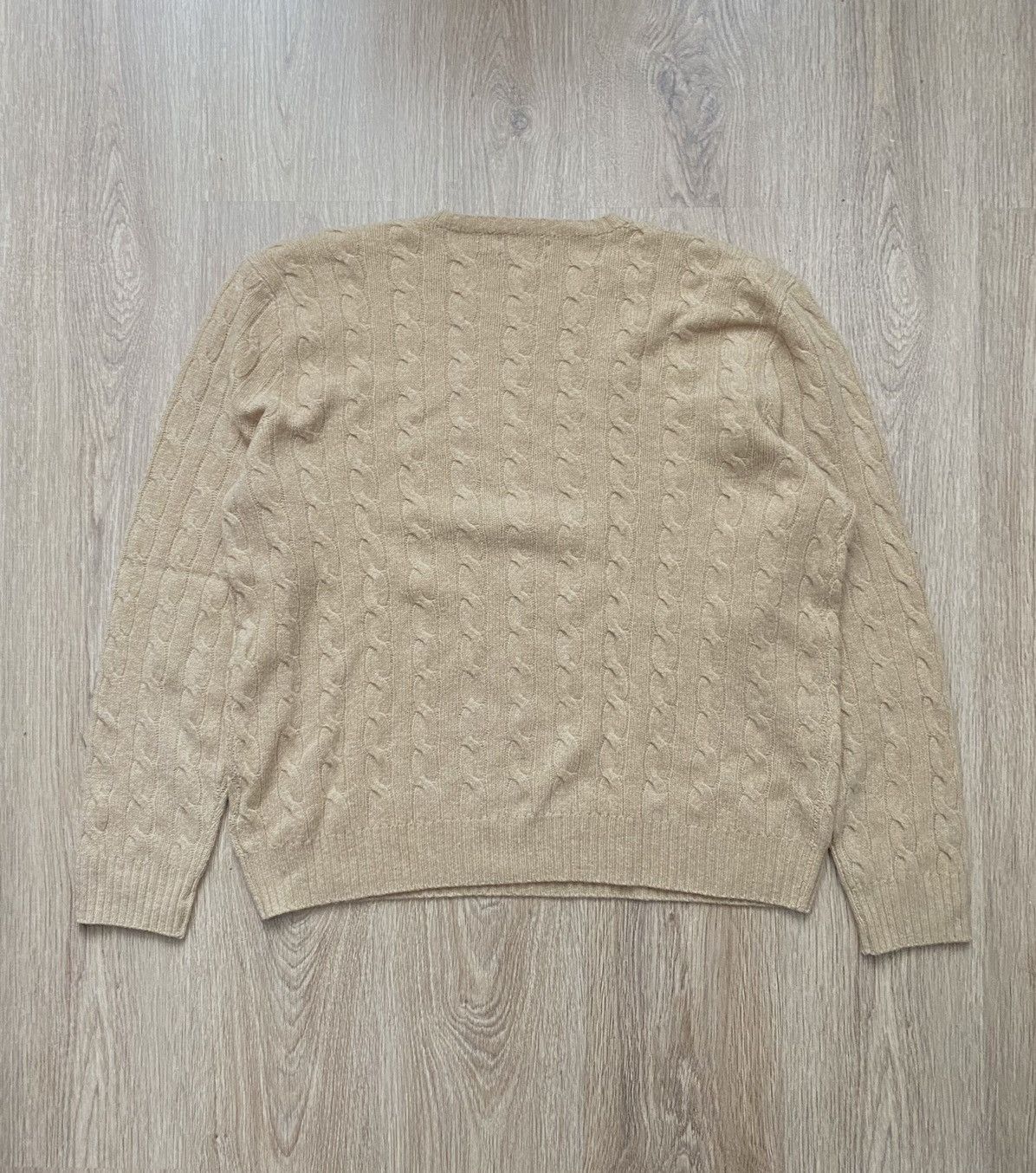 Polo Ralph Lauren × Vintage Polo Ralph Lauren beige wool cashmere soft touch sweater Size US XL / EU 56 / 4 - 5 Thumbnail