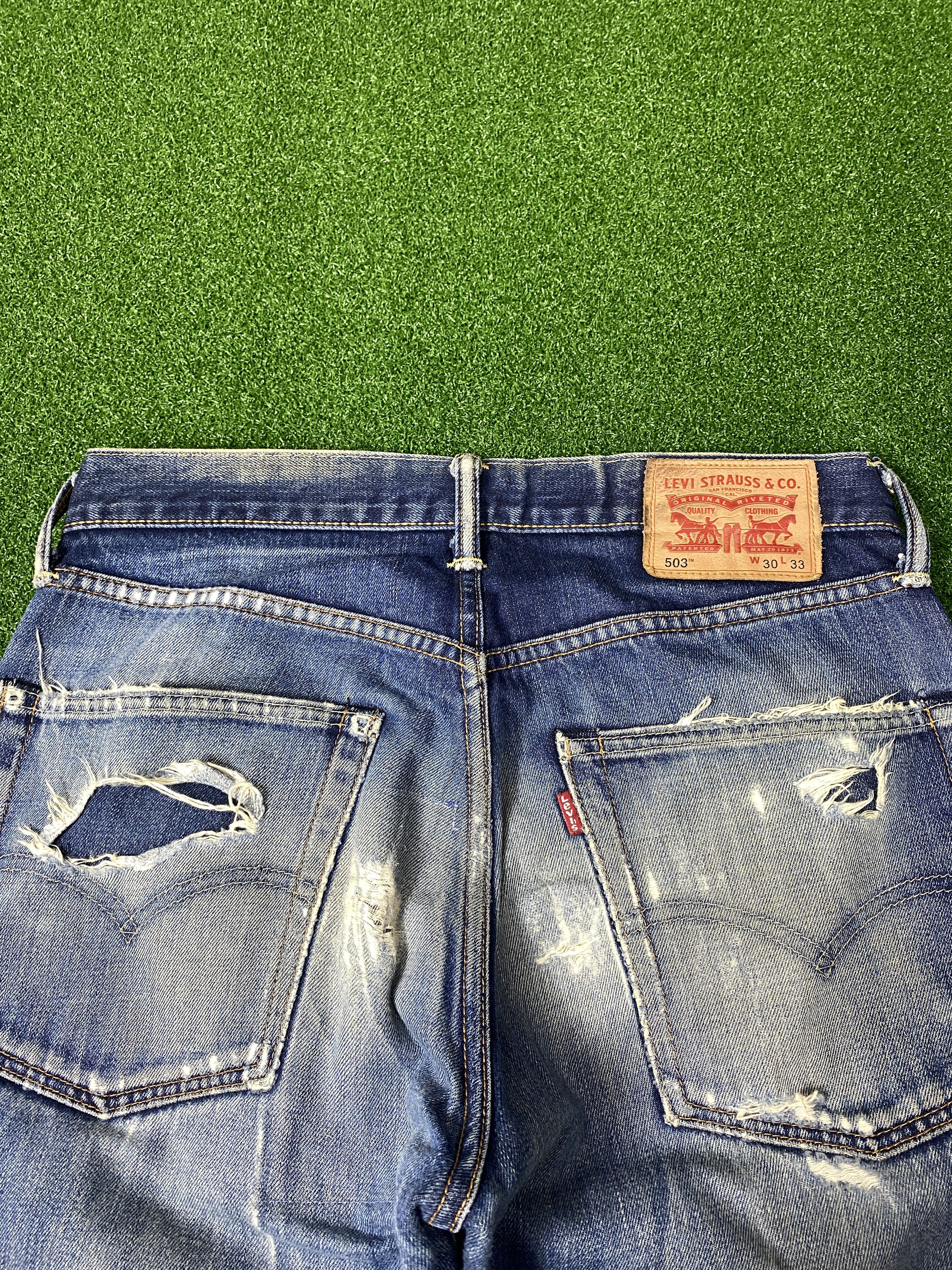 Levi's Vintage Levi's 503 Distressed Faded Blue Jeans CP0033 Size US 32 / EU 48 - 9 Thumbnail
