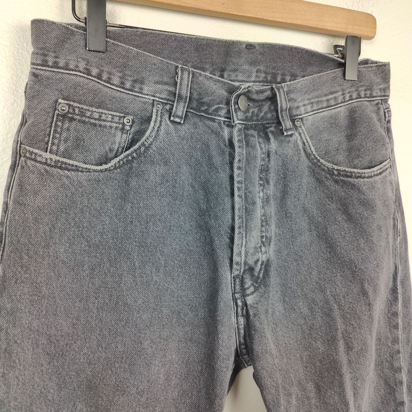 Carhartt Carhartt WIP Nolan Jeans Size 29 Charcoal Wash Button Fly Size 29" - 2 Thumbnail