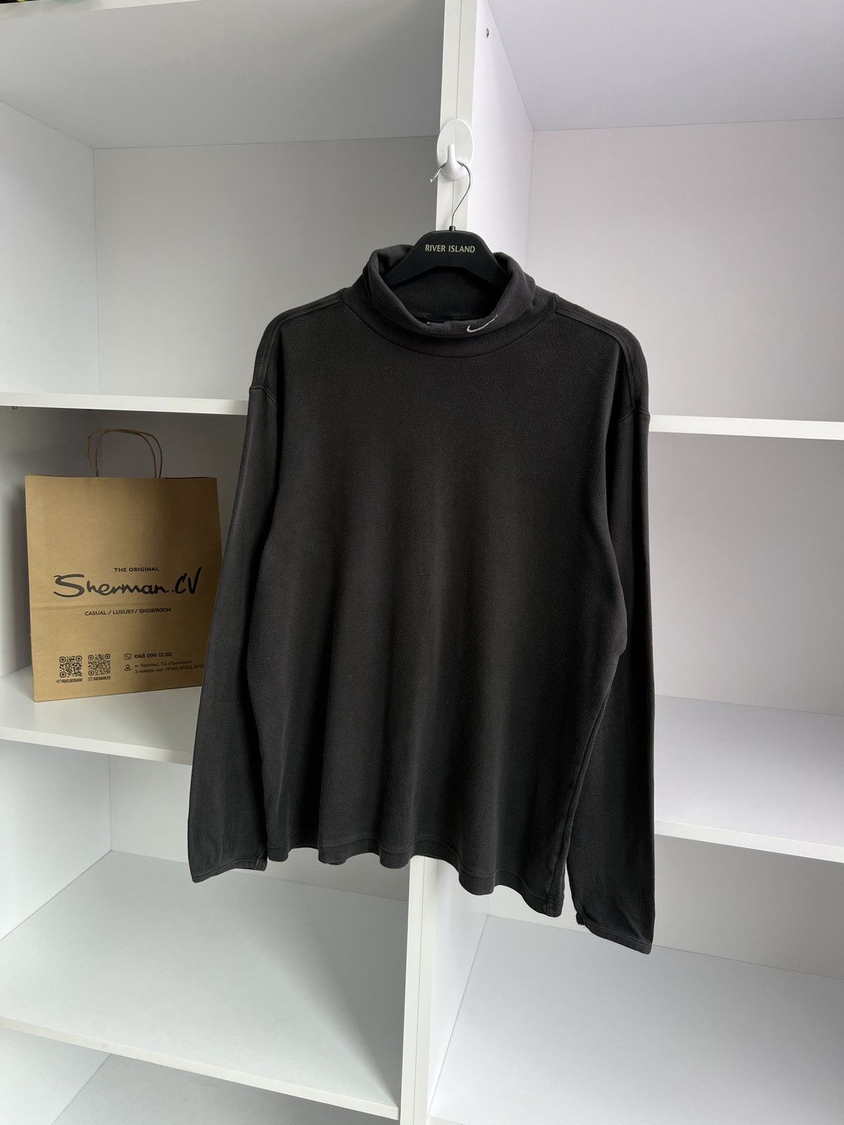 Nike × Vintage Vintage Nike Golf Swoosh Men’s Turtleneck Long Sleeve Size US M / EU 48-50 / 2 - 2 Thumbnail