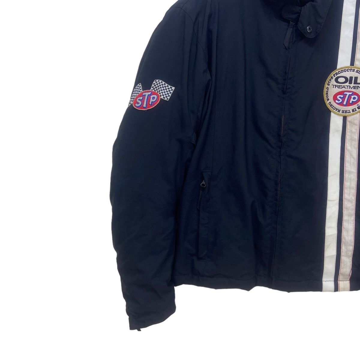Other STP Oil Treatment US Flag Padded Biker Jacket Size US L / EU 52-54 / 3 - 6 Thumbnail