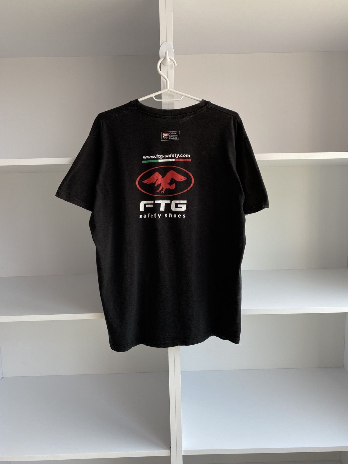 Ducati × Vintage Vintage Ducati Ftg Safety shoes tee Size US XL / EU 56 / 4 - 1 Thumbnail