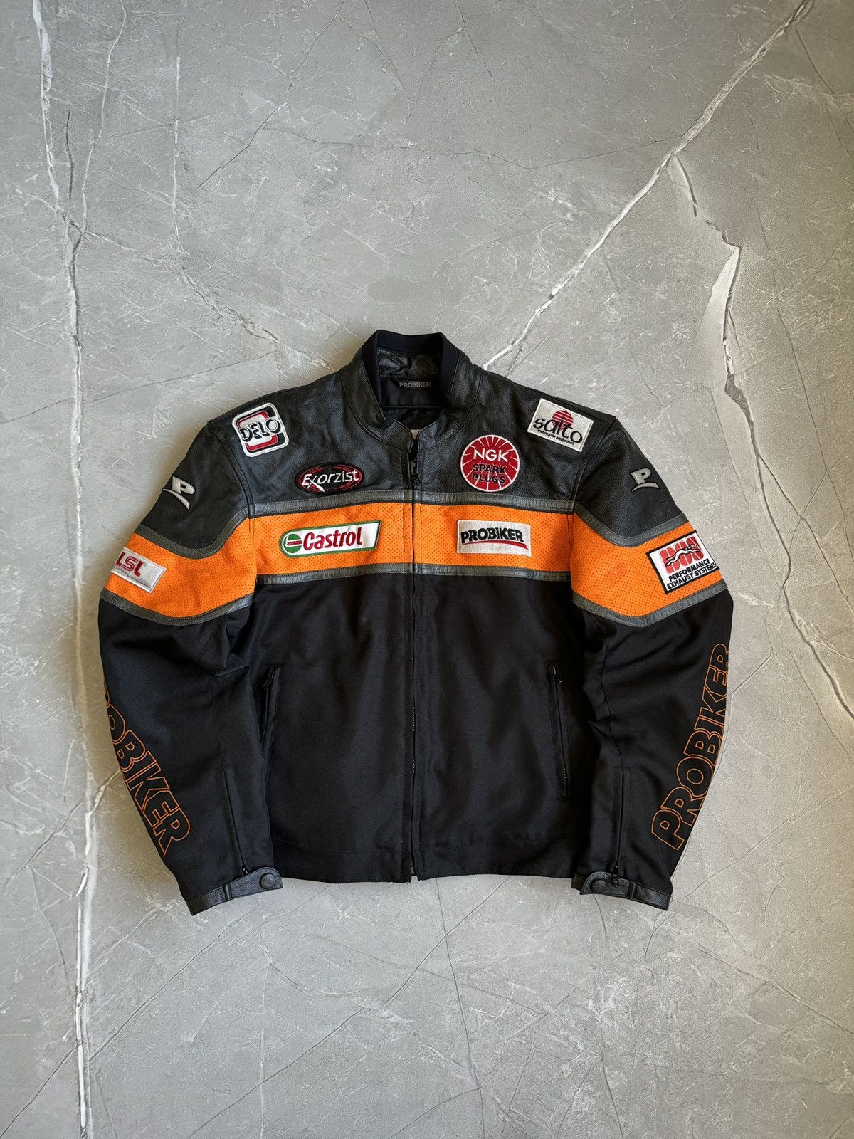Vintage Probiker Vintage Bomber Jacket Race Highspeed Size US L / EU 52-54 / 3 - 1 Thumbnail