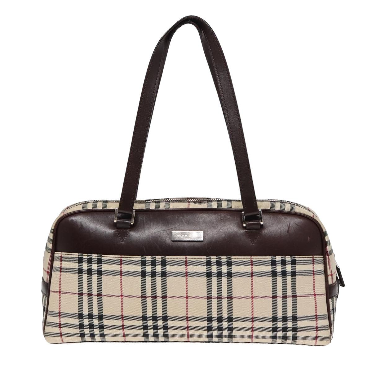 Burberry Nova Check Beige Synthetic Handbag (Pre-Owned) Size ONE SIZE - 1 Thumbnail