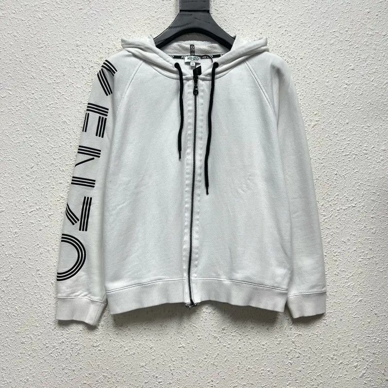 Kenzo KENZO Spring Autumn White Cotton Hoodie 0089 Size M / US 6-8 / IT 42-44 - 1 Thumbnail