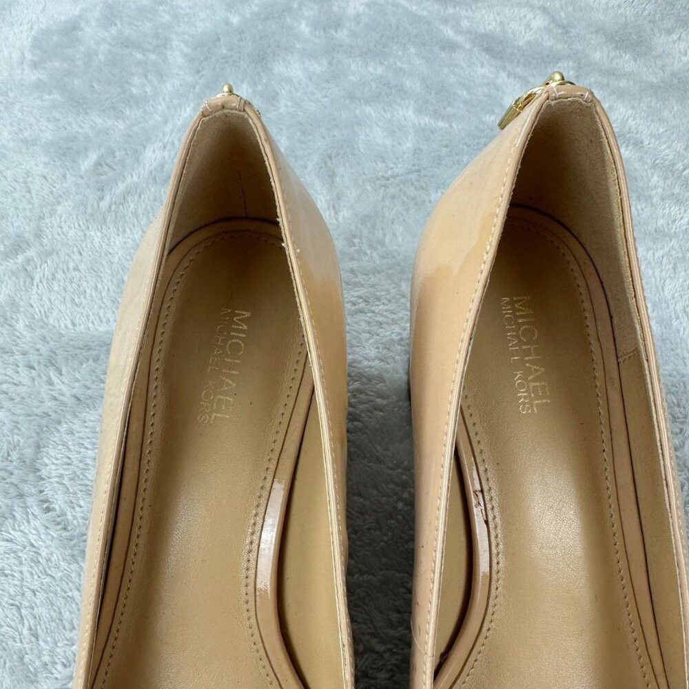 Michael Kors Michael Kors Beige Leather Round Tip Shoes Women's Size 8.5 Size US 8.5 / IT 38.5 - 6 Thumbnail