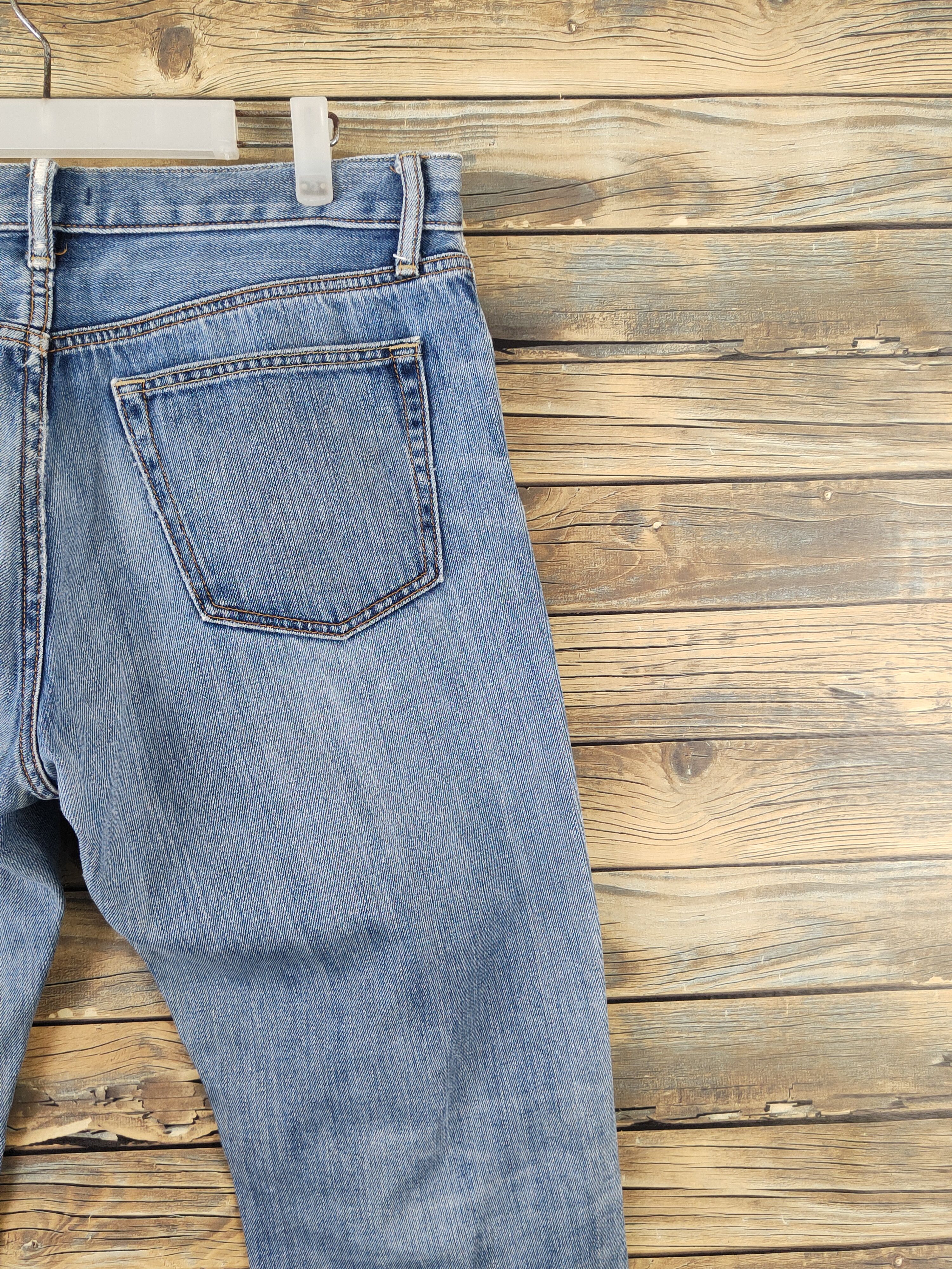 Japanese Brand Uniqlo fabric by kaihara Blue Distressed Ripped Jeans #W1871 Size US 34 / EU 50 - 10 Thumbnail