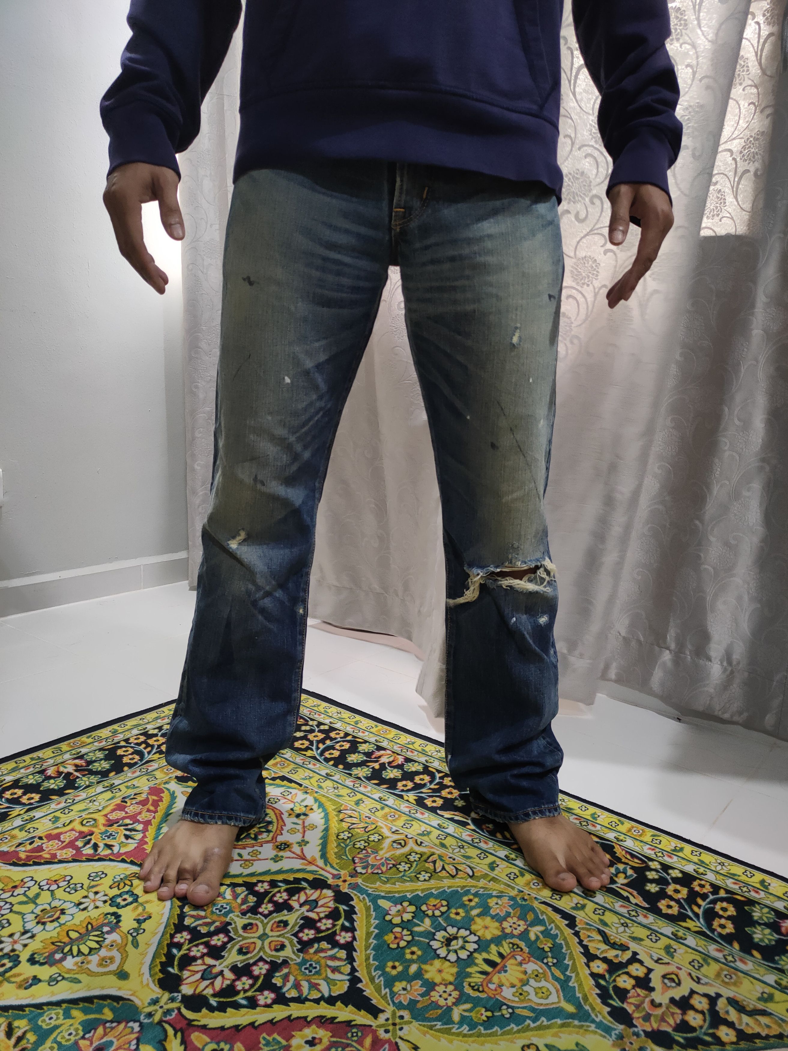 Japanese Brand W32 VINTAGE MADE IN NIPPON FADED DISTRESSED JEAN PANTS Size US 32 / EU 48 - 14 Thumbnail