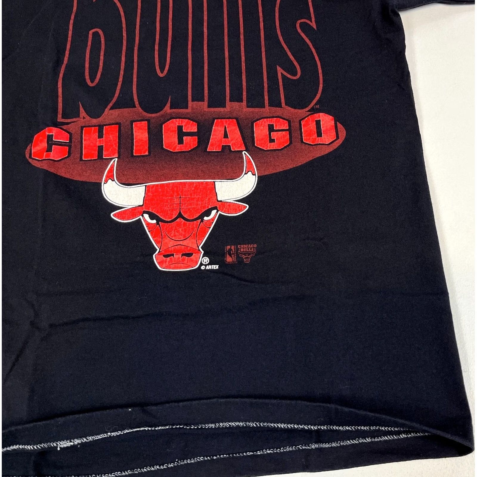 Vintage Artex Sportswear Men’s Vintage 90s Chicago Bulls T-Shirt Shirt Small Black 100% Cotton 1990s Sports Mens Size US S / EU 44-46 / 1 - 6 Thumbnail