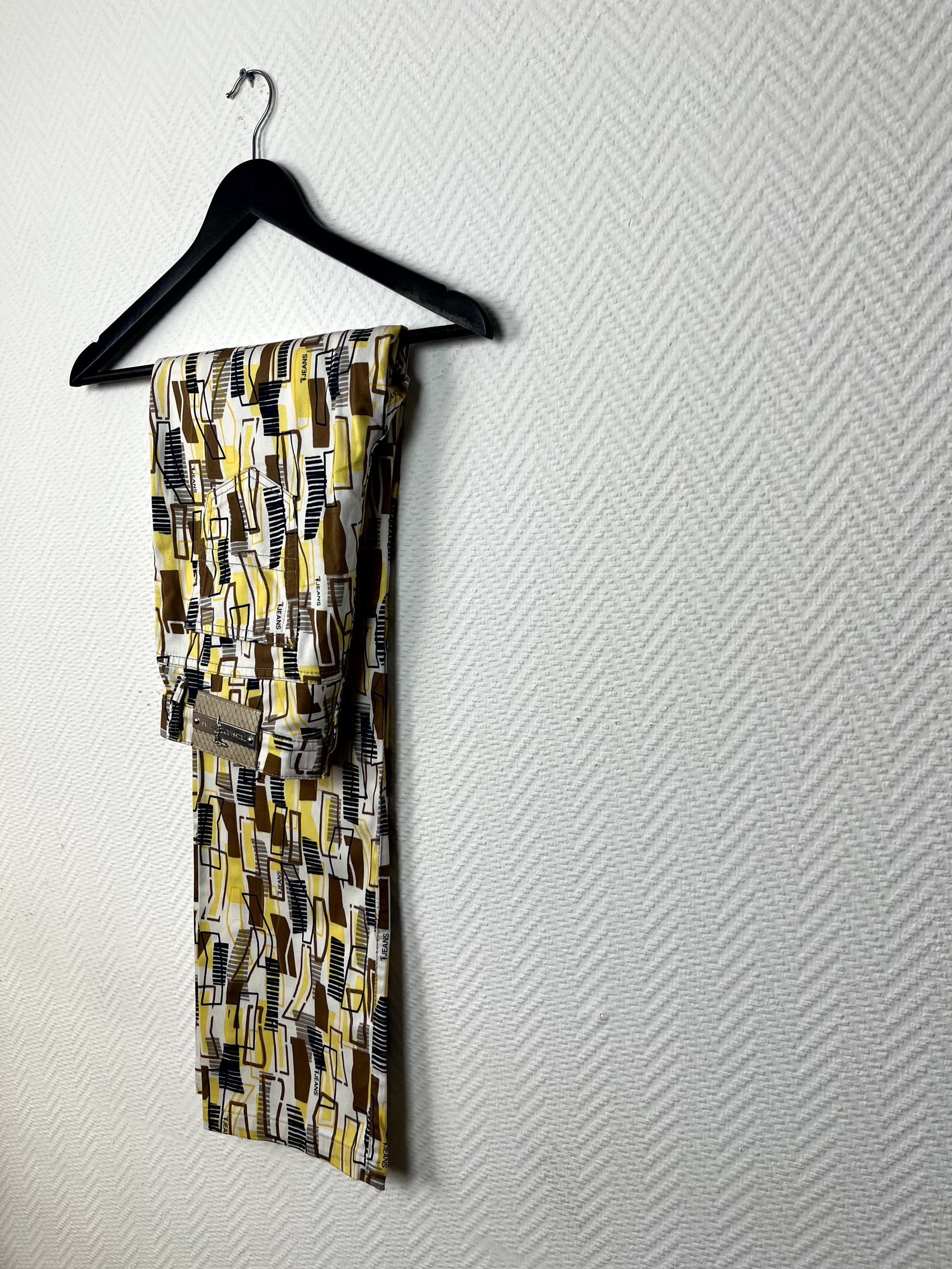 Trussardi Y2K Trussardi Abstract Geometric Pants Yellow Jeans Size 30 Size 30" / US 8 / IT 44 - 11 Thumbnail