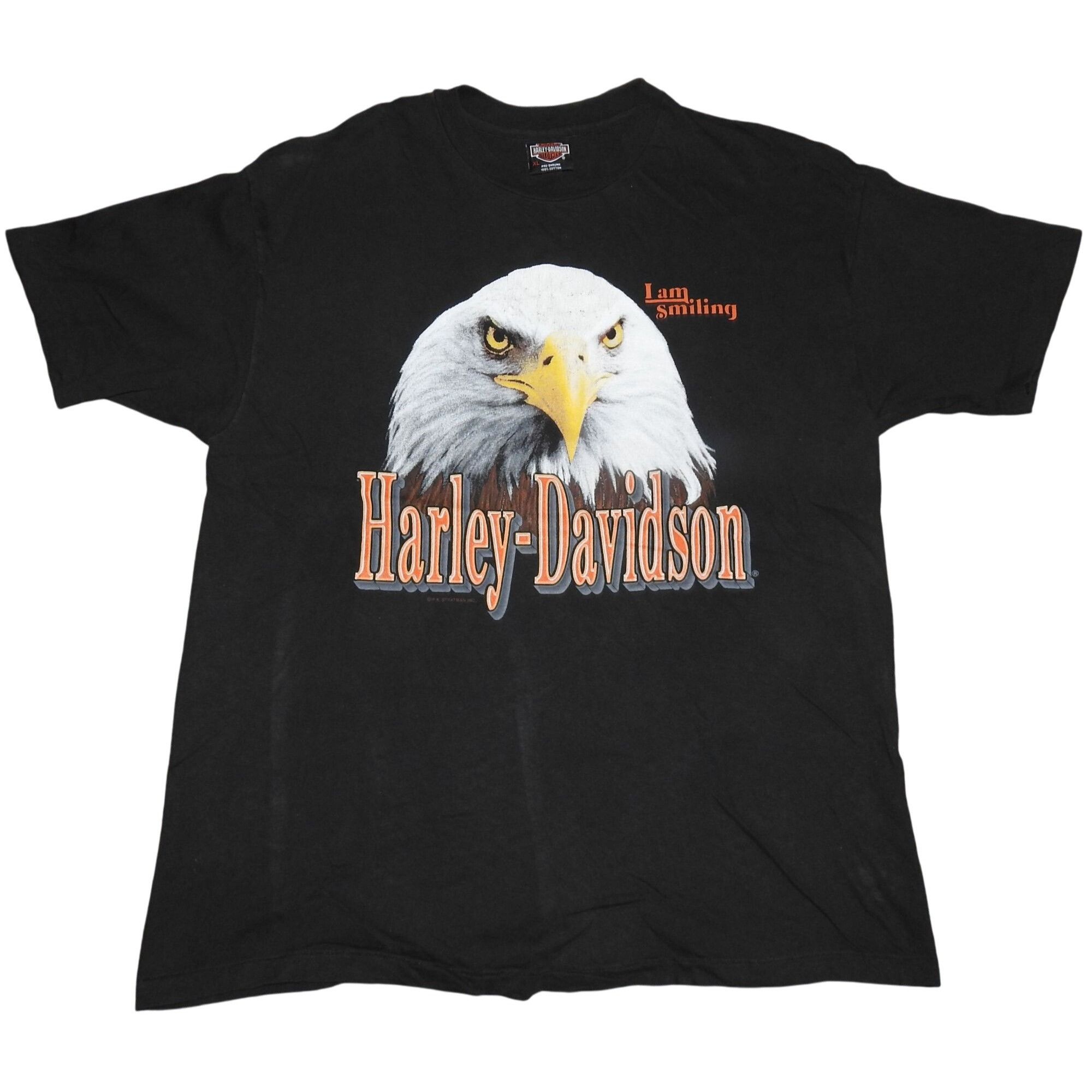 Harley Davidson Vintage 1989 Harley Davidson T-Shirt Men's XL Eagle I Am Smi Size US XL / EU 56 / 4 - 1 Thumbnail