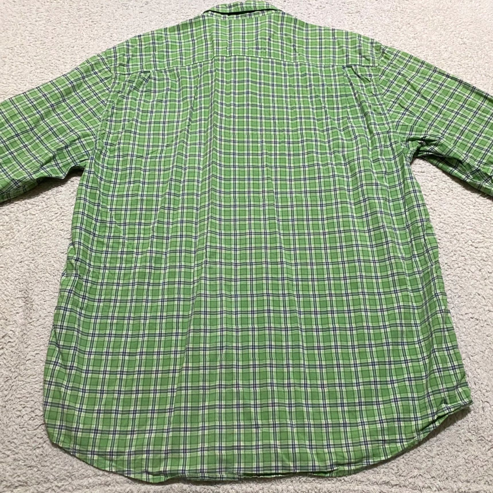 Vintage Buckle Mens Large Button-Down Shirt Green Plaid Long Sleeve Cotton Modal - Vintage? No Size US L / EU 52-54 / 3 - 2 Thumbnail