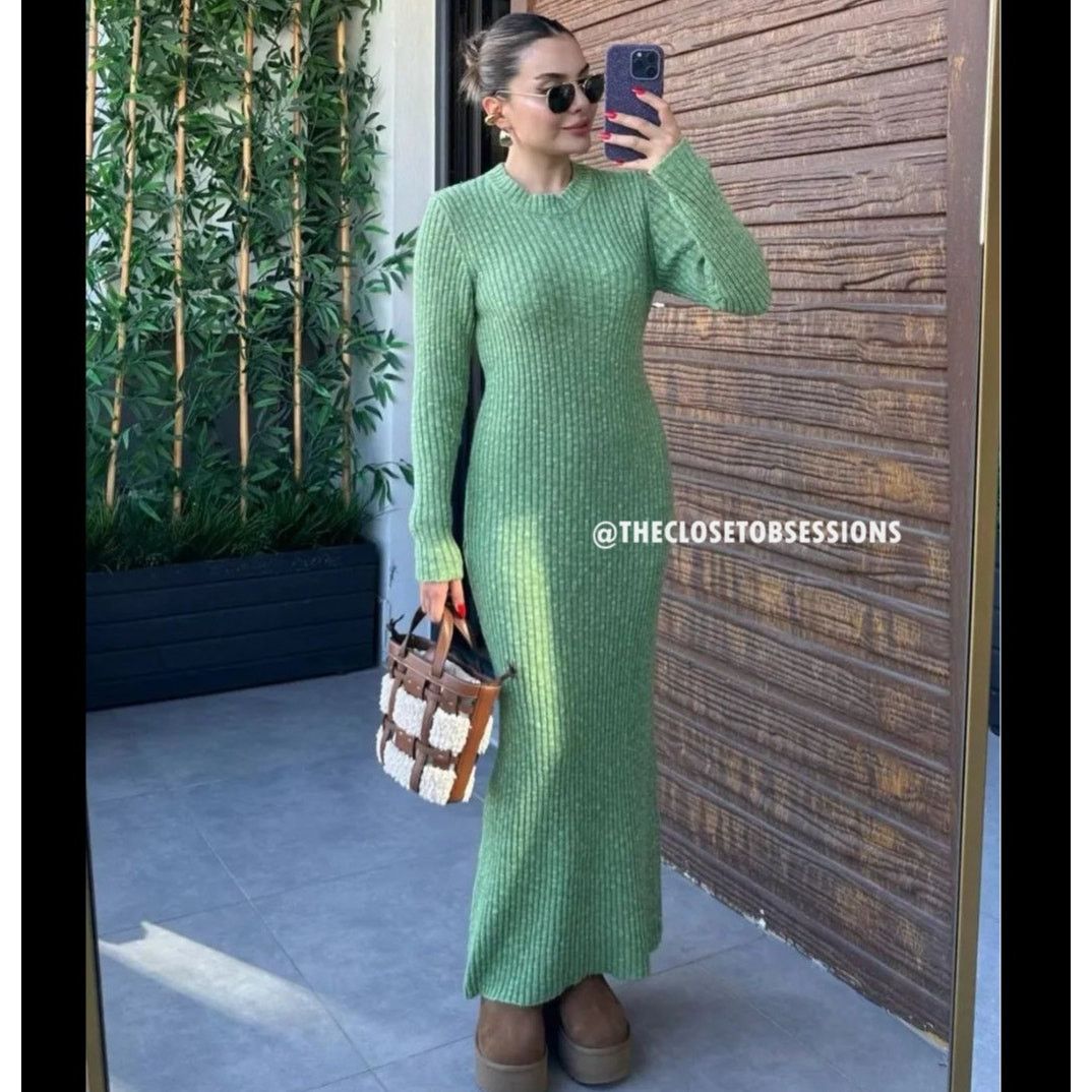 Mango MANGO Ribbed Knit Maxi Dress NWT – Blogger Favorite – Size 8 Size M / US 6-8 / IT 42-44 - 20 Thumbnail