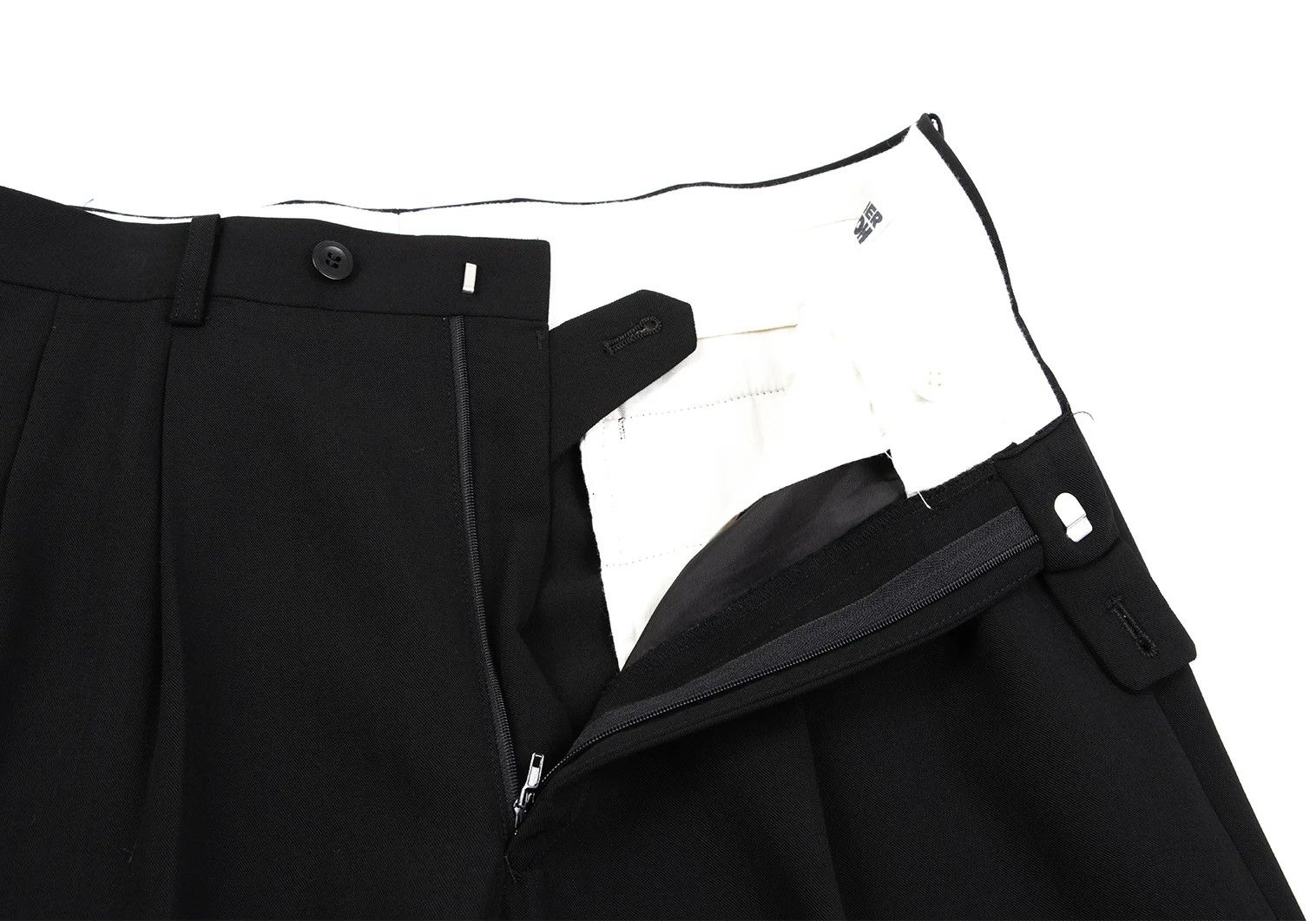 Jean Paul Gaultier Wool Rayon Double Pleat Pants in Black Size 79 Size US 36 / EU 52 - 4 Thumbnail
