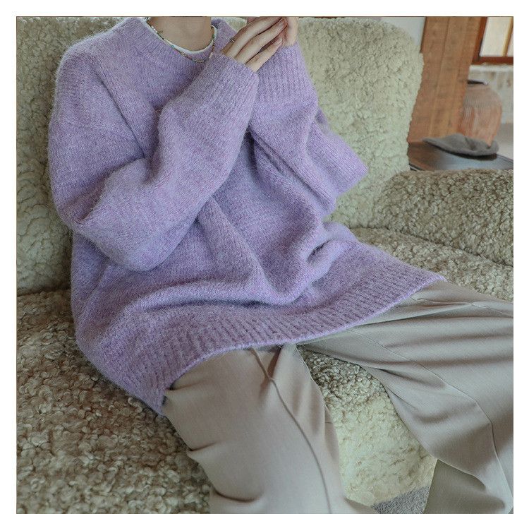 Other Purple Knit Sweater Size US L / EU 52-54 / 3 - 4 Thumbnail