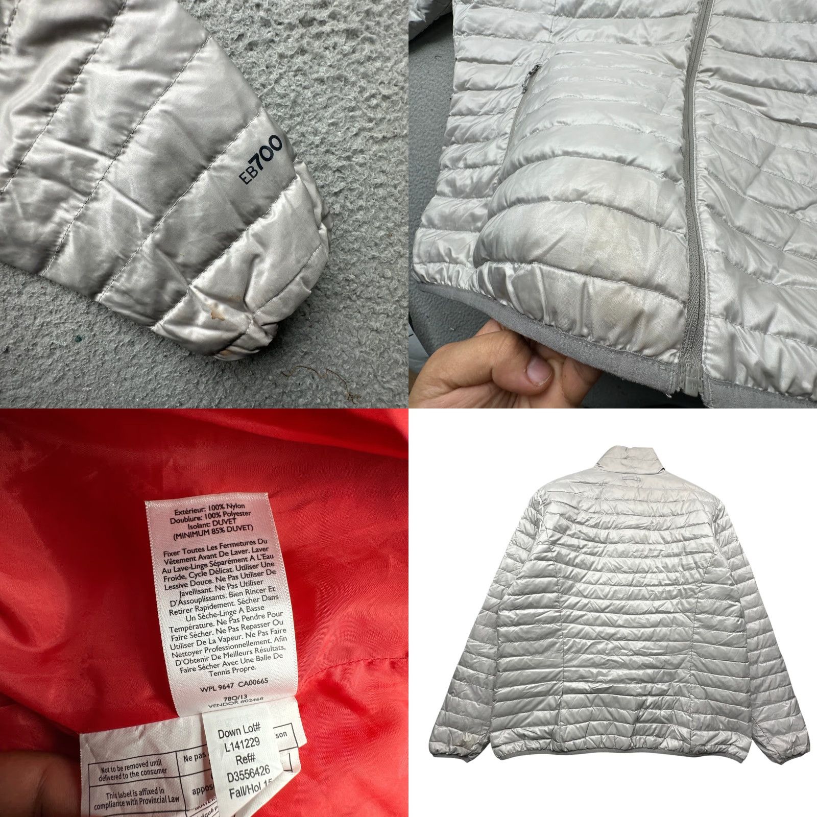 Eddie Bauer VINTAGE Eddie Bauer EB 700 Goose Down Travex Puffer Jacket Women 2XL Gray Stains Quilted Full Zip Womens Size XXL / US 16-18 / IT 52-54 - 8 Thumbnail