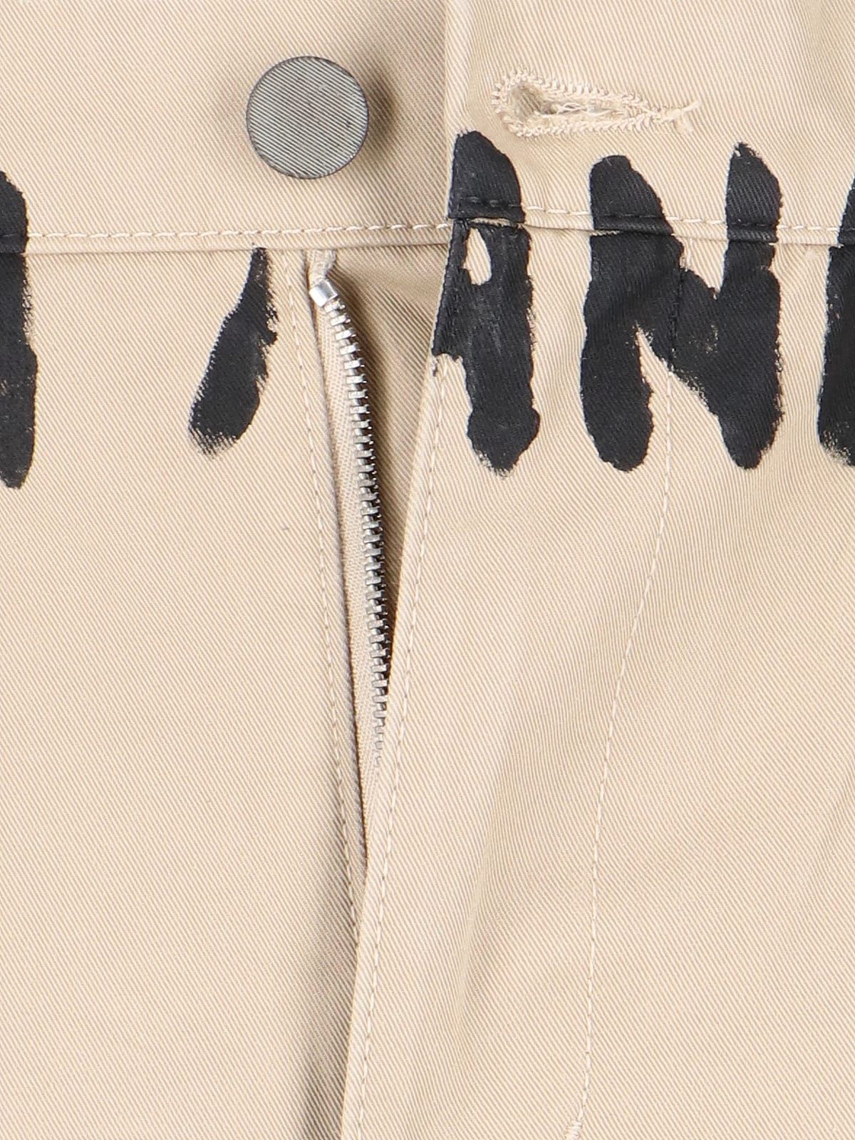 Palm Angels o1y0325 Logo Casual Pant in Beige Size US 36 / EU 52 - 4 Thumbnail