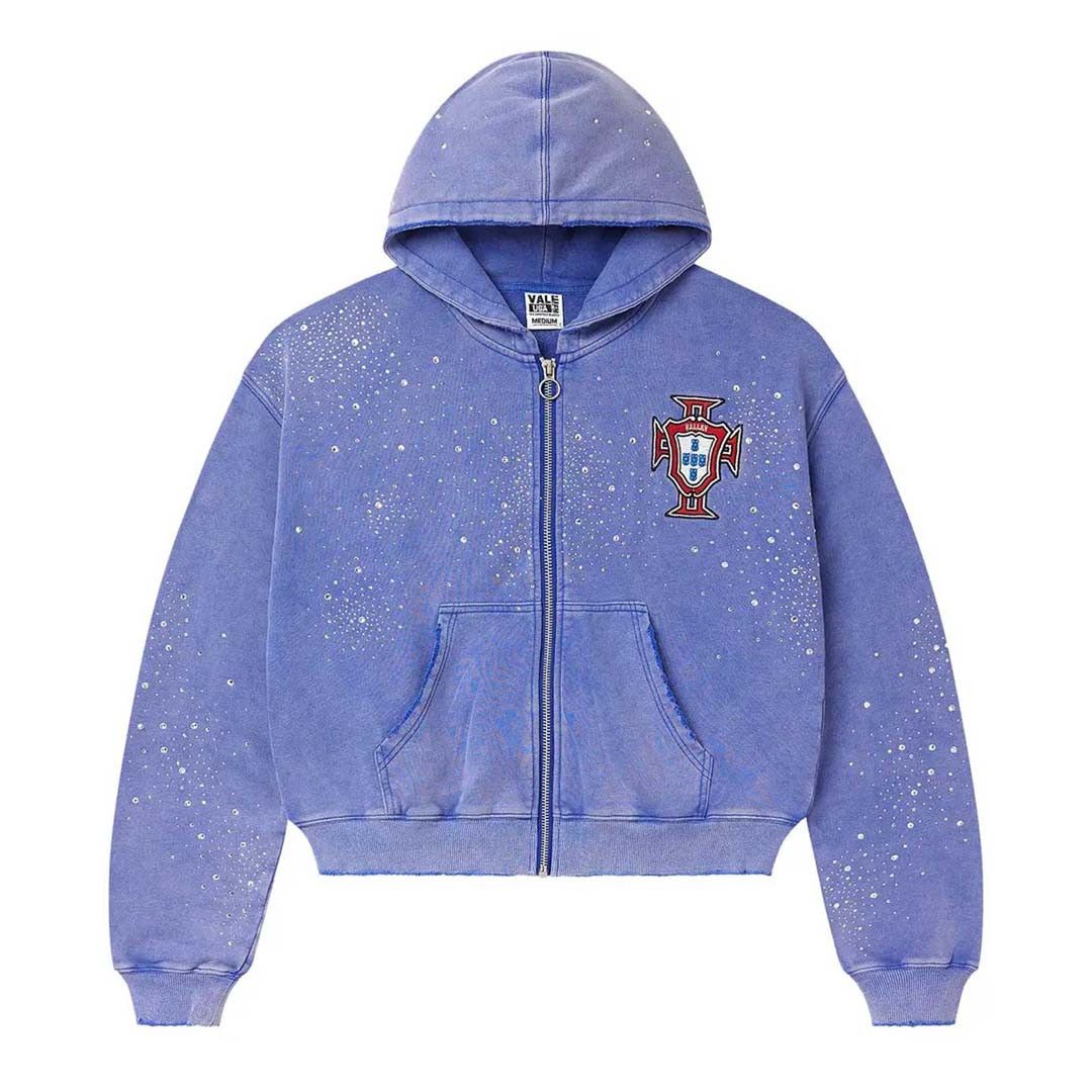 Vale Forever Sun Clustered Zip Up Blue Hoodie Size US XXL / EU 58 / 5 - 1 Thumbnail