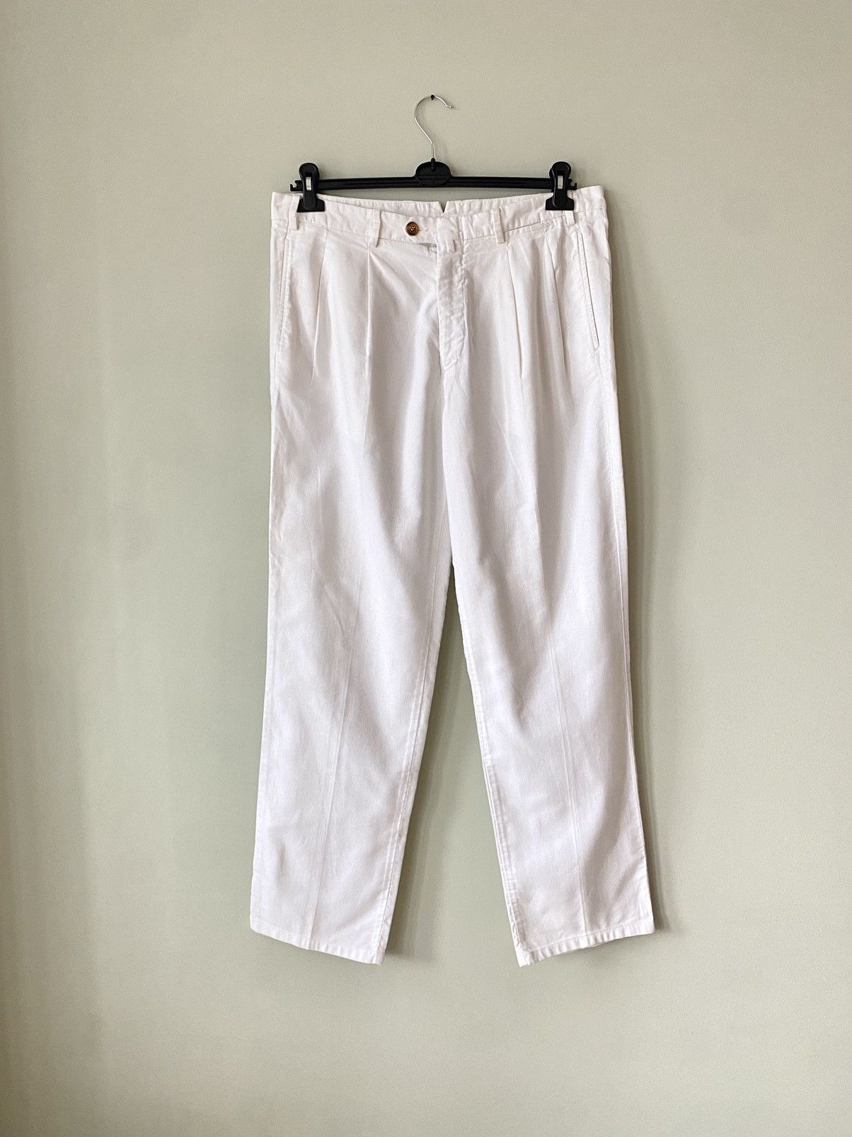 image of Loro Piana Vintage Trousers Pants 52 in White, Men's (Size 36)