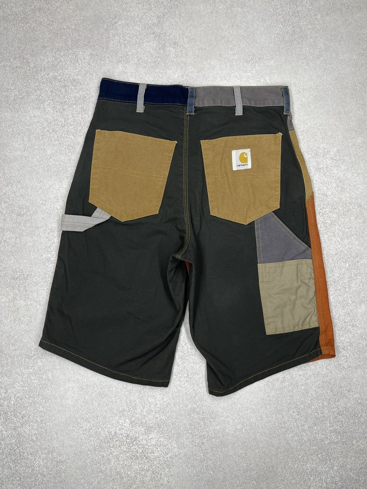 Carhartt Mens Carhartt Carpenter Reworked Patchwork Shorts Stitched Size US 30 / EU 46 - 3 Thumbnail