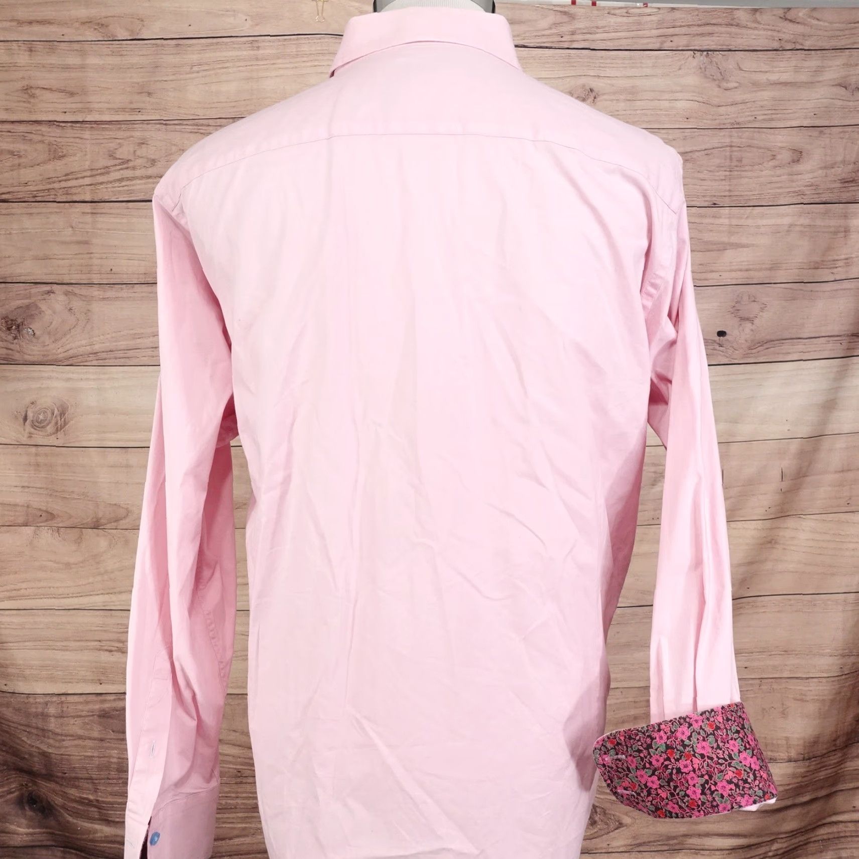 Cremieux VINTAGE Cremieux Shirt Men XL Pink Floral Long Sleeve Casual Button Up Fabric: Cotton Spandex Size US XL / EU 56 / 4 - 5 Thumbnail