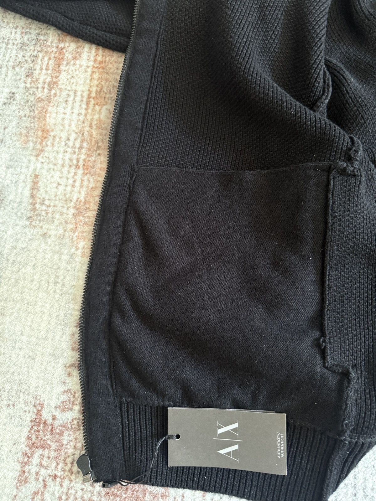 Armani × Armani Exchange Armani Exchange Black Knitted Button Up Bomber Jacket Mem Size US M / EU 48-50 / 2 - 7 Thumbnail