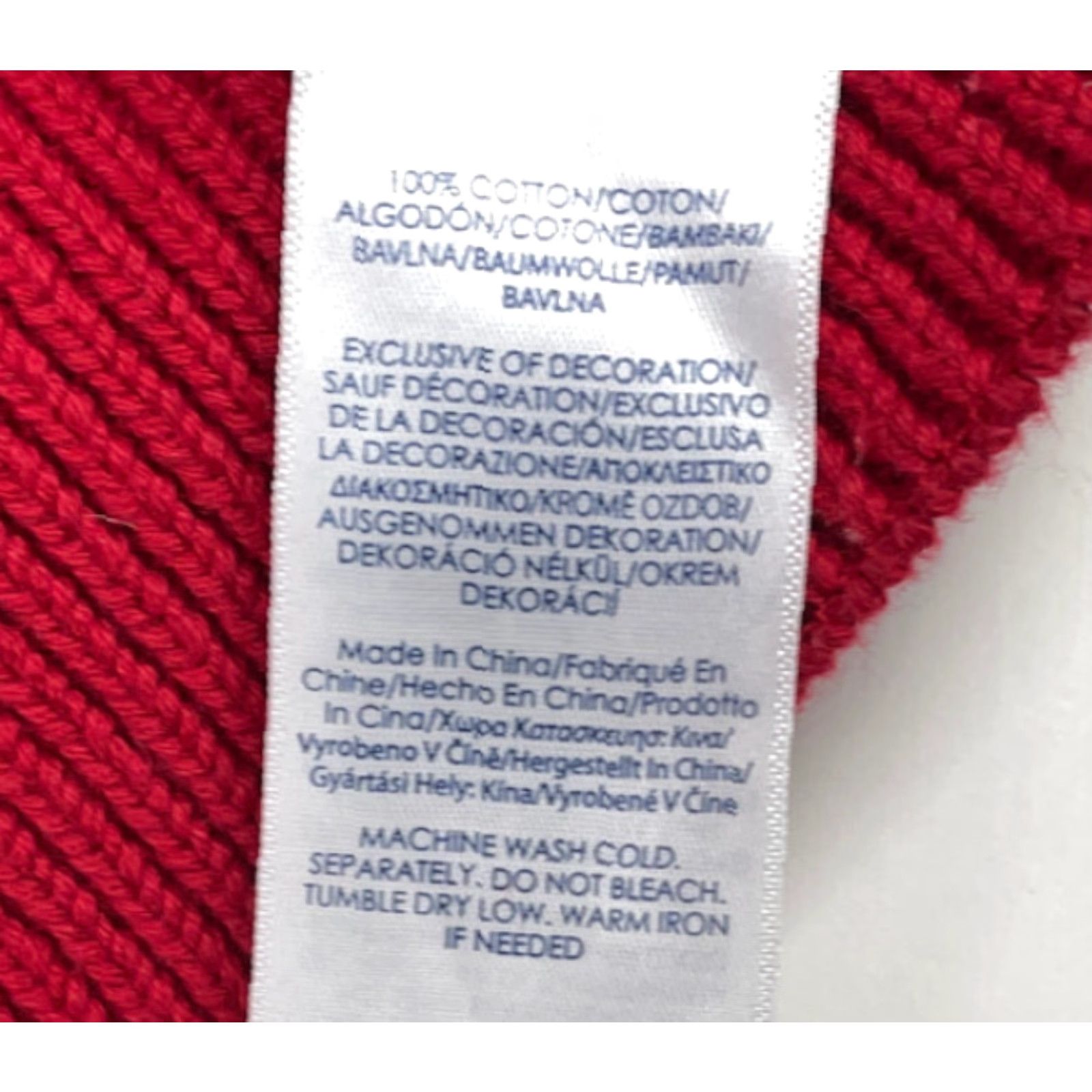 Chaps VTG Chaps Pullover Sweater Heavyweight Cotton Knit Cable-Knit Red Crew Neck Men's XL 90s Vintage Casual Long Sleeve Size US XL / EU 56 / 4 - 4 Thumbnail