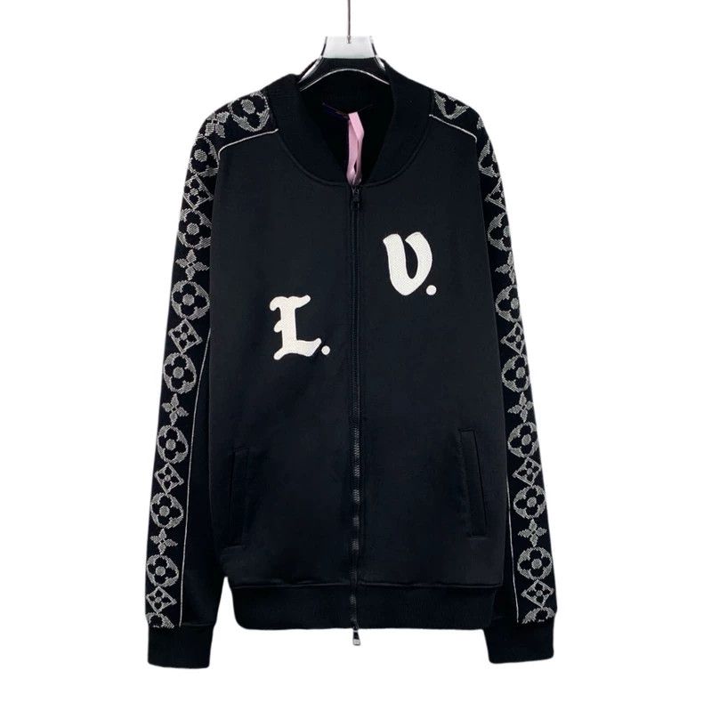 Louis Vuitton louis vuitton black zip-up jacket with logo-dmc Size US XXL / EU 58 / 5 - 1 Thumbnail
