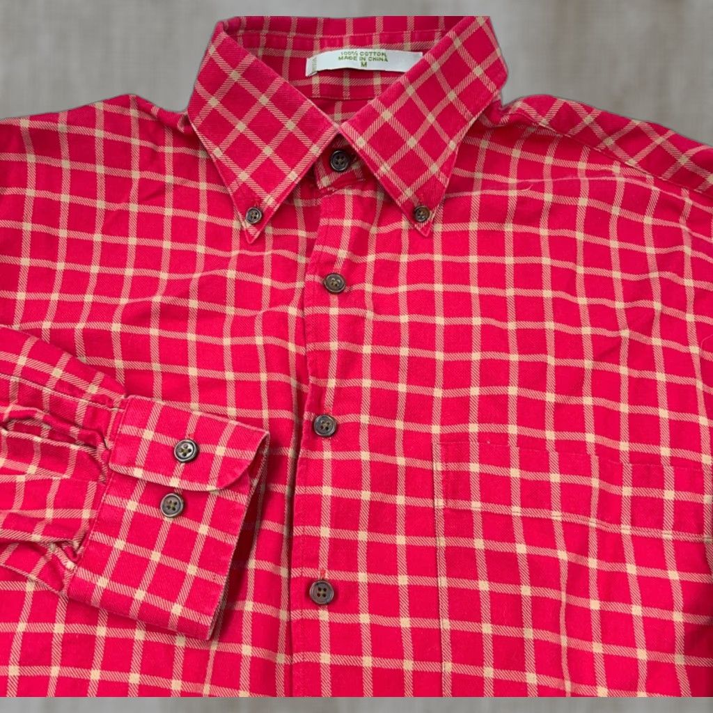 Orvis Orvis Button-Up Shirt Men Medium Red Plaid Flannel Pocket Casual Warm Weather All Seasons Regular Fit Shirt Men Size 42R - 1 Thumbnail