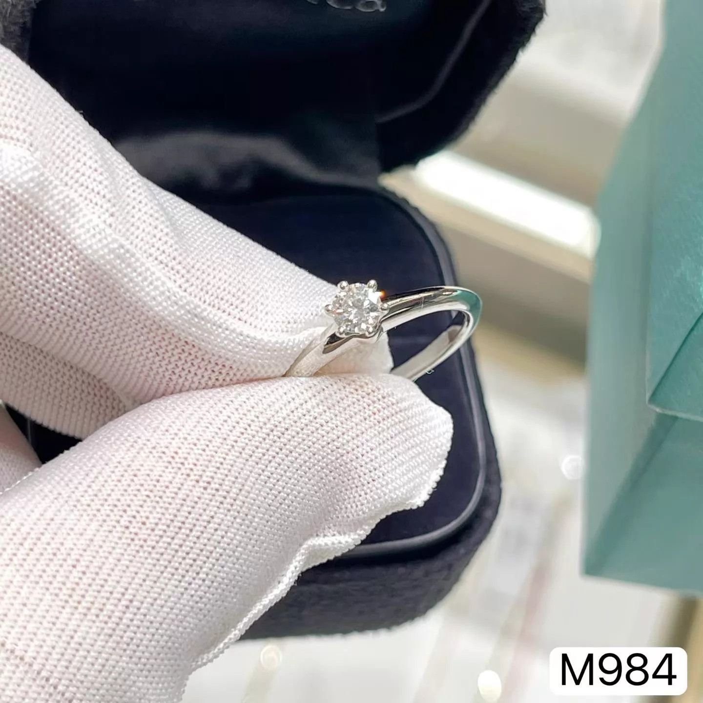 Tiffany & Co. Tiffany & Co. 24pt Diamond Ring Pt950 Size51 Box M984 Size ONE SIZE - 5 Thumbnail