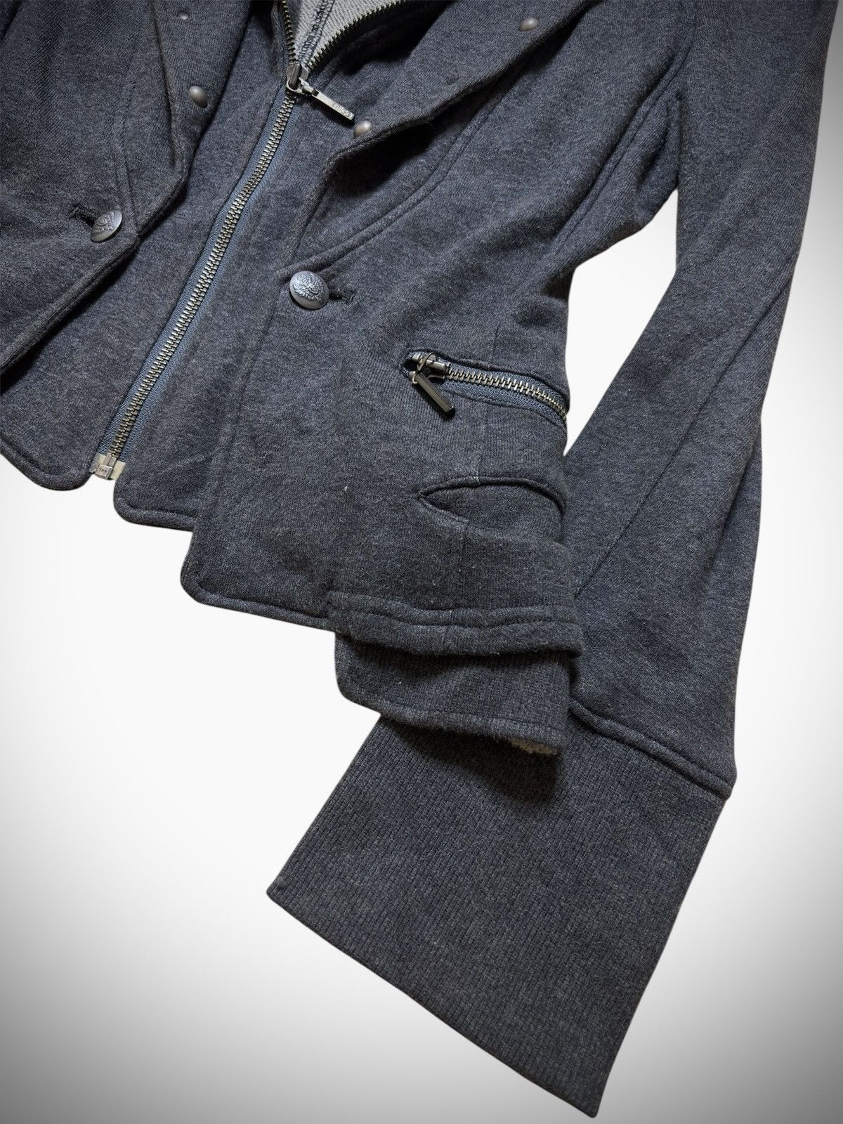 Japanese Brand 2000’s Hiroko Koshino - Japanese Archive’s Punk Style Blazer Size M / US 6-8 / IT 42-44 - 5 Thumbnail