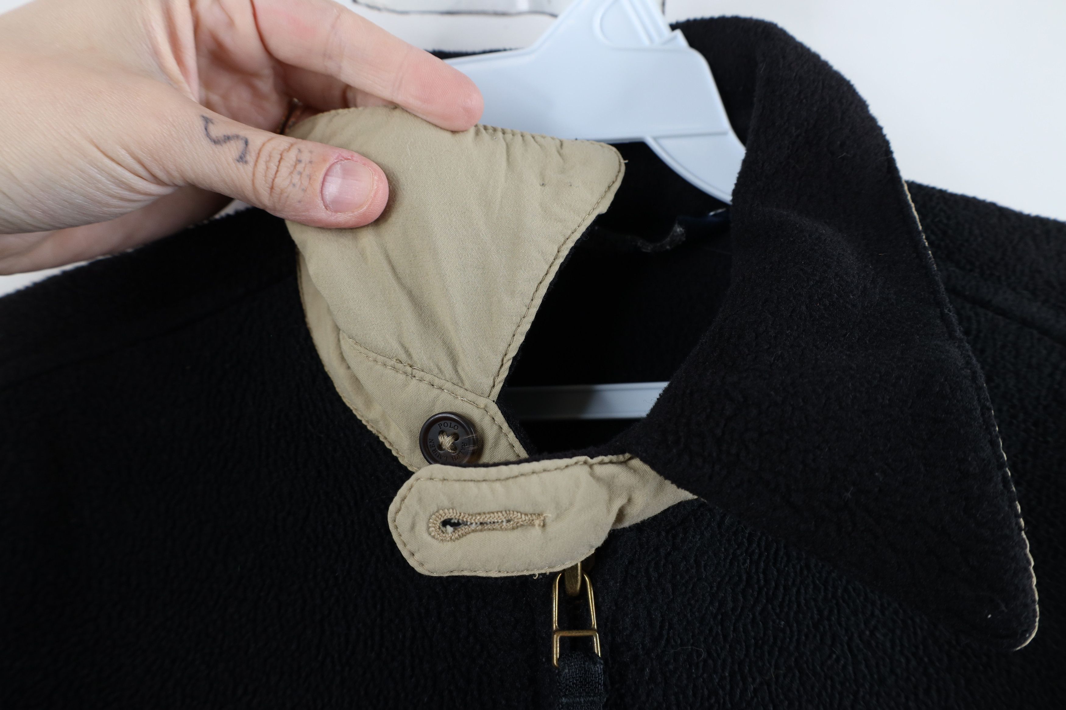 Ralph Lauren × Vintage Vintage 90s Ralph Lauren Polartec Fleece Bomber Jacket Black Size US S / EU 44-46 / 1 - 8 Thumbnail