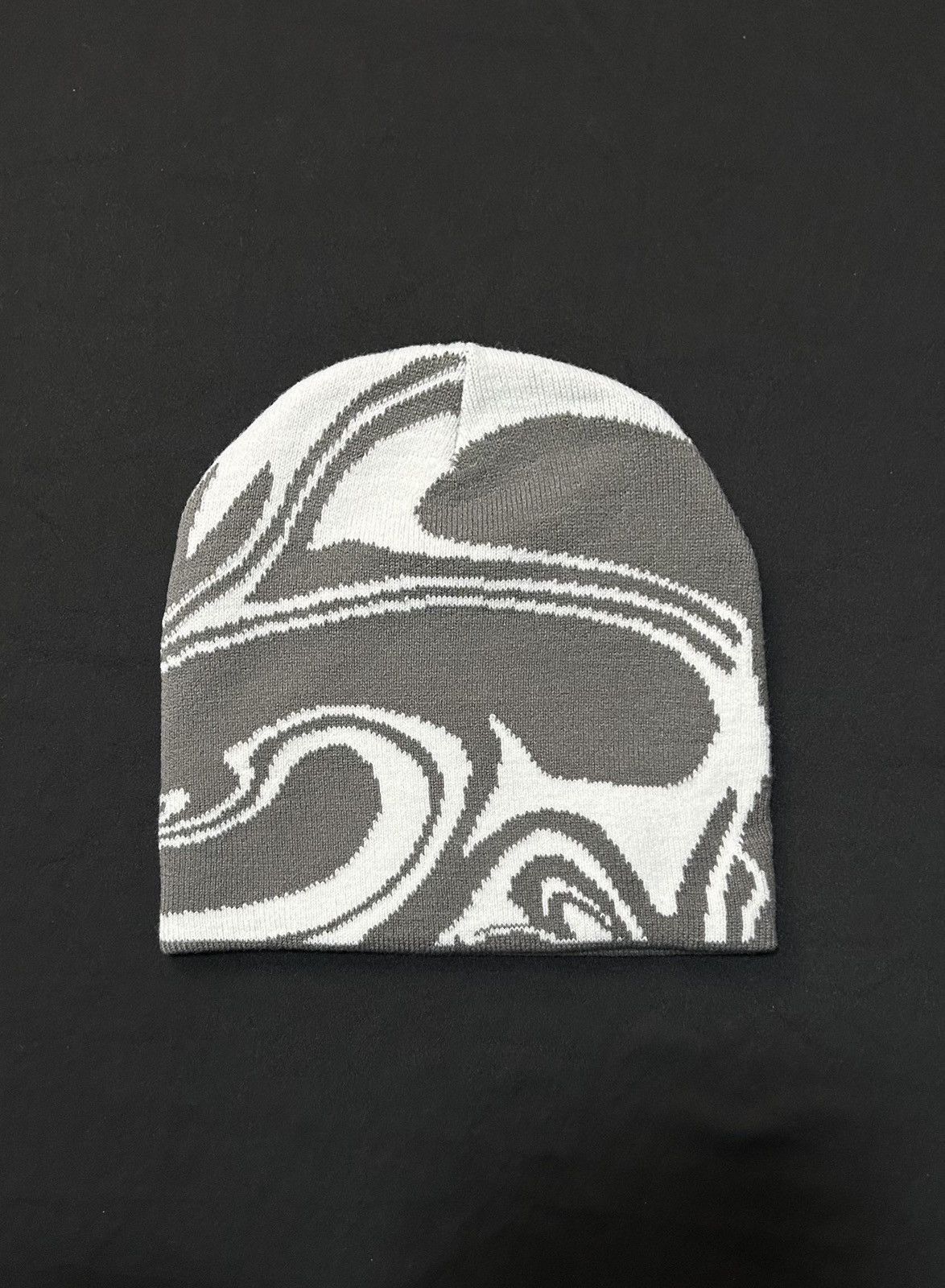 Japanese Brand Rare Planet Heaven Graphic No Cuff Knit Gray Beanie OS Size ONE SIZE - 1 Thumbnail