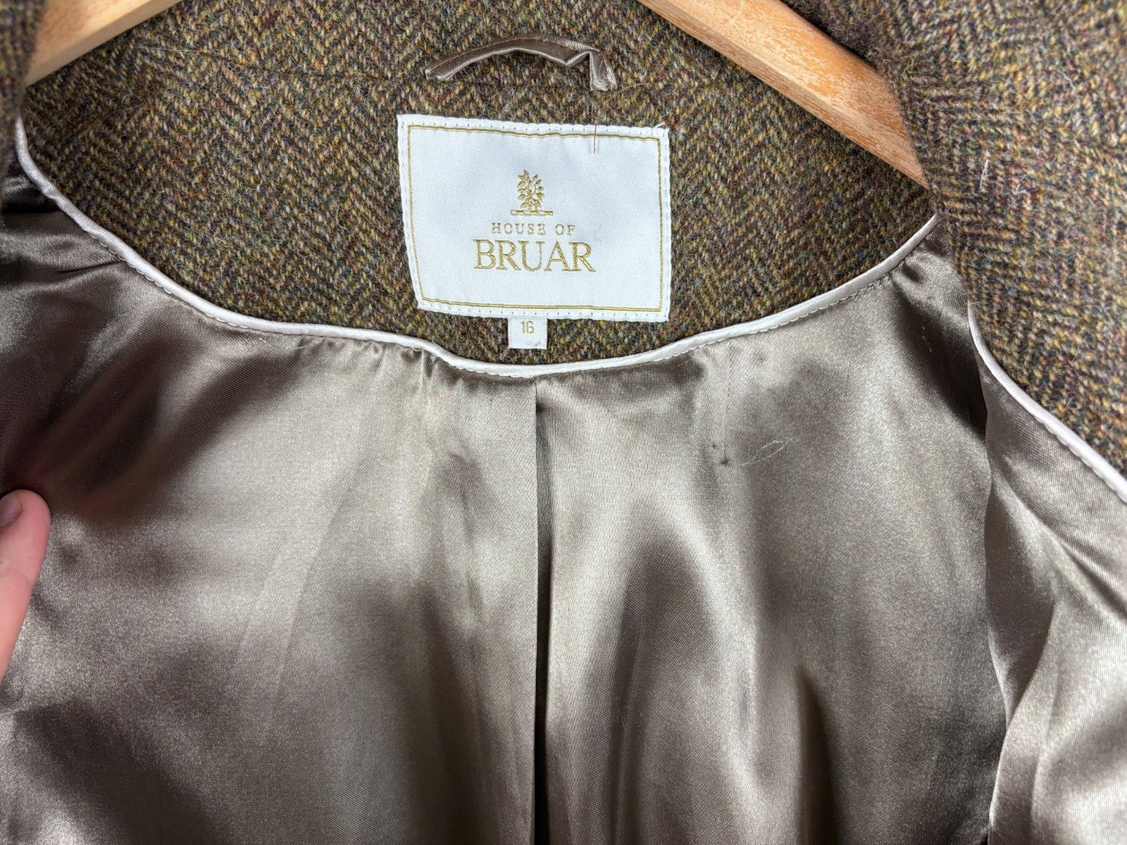 Other House Of Bruar Harris Tweed Wool Double Breasted Coat US 12 Size XL / US 12-14 / IT 48-50 - 6 Thumbnail