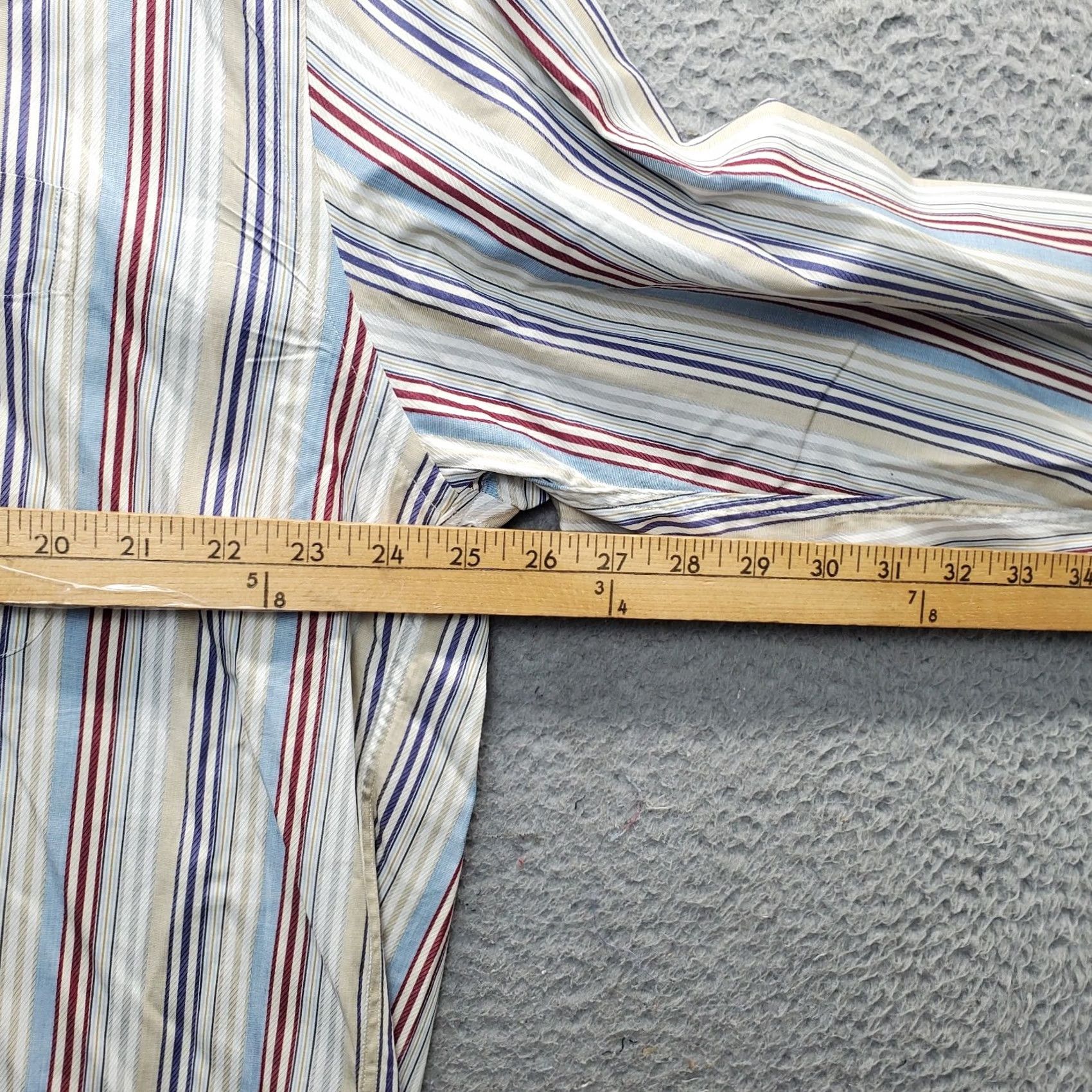 Faconnable Façonnable Shirt Mens XL Multicolor Striped Chest Pocket Button Down Collared Shirt Size US XL / EU 56 / 4 - 4 Thumbnail