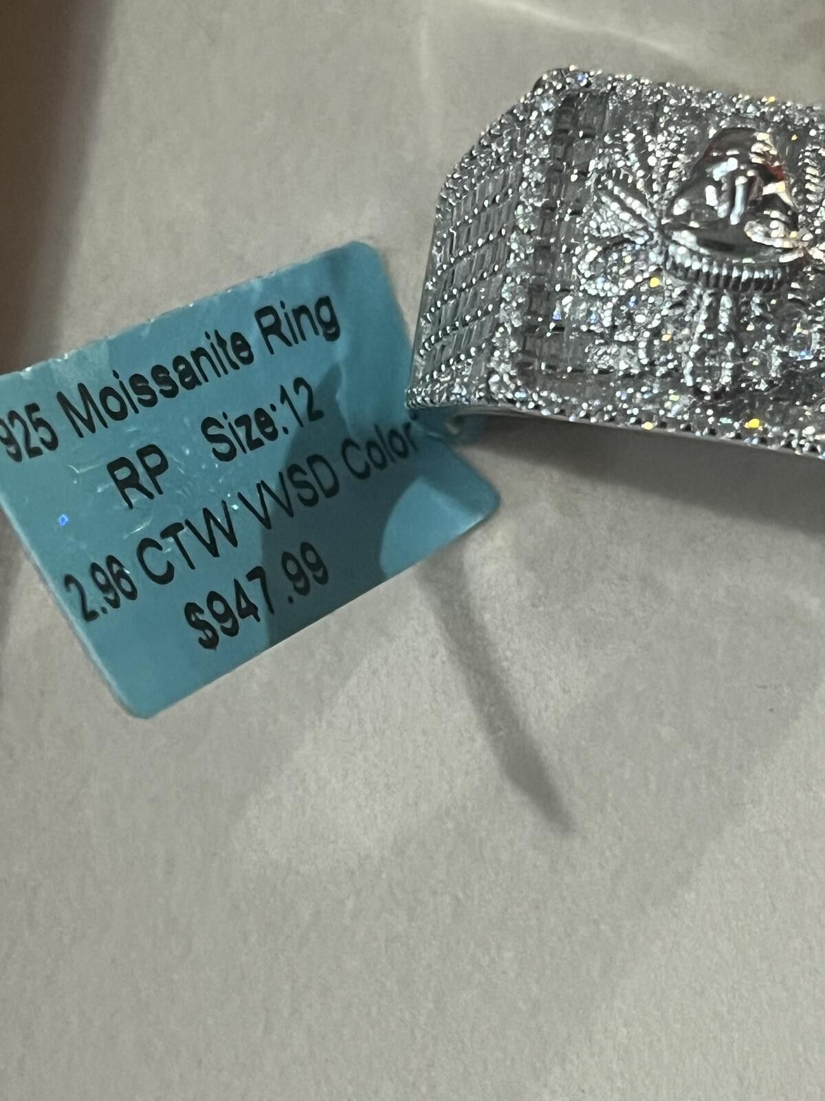 Other Men’s ring Moissanite, pure 925 sterling silver. Size ONE SIZE - 3 Thumbnail