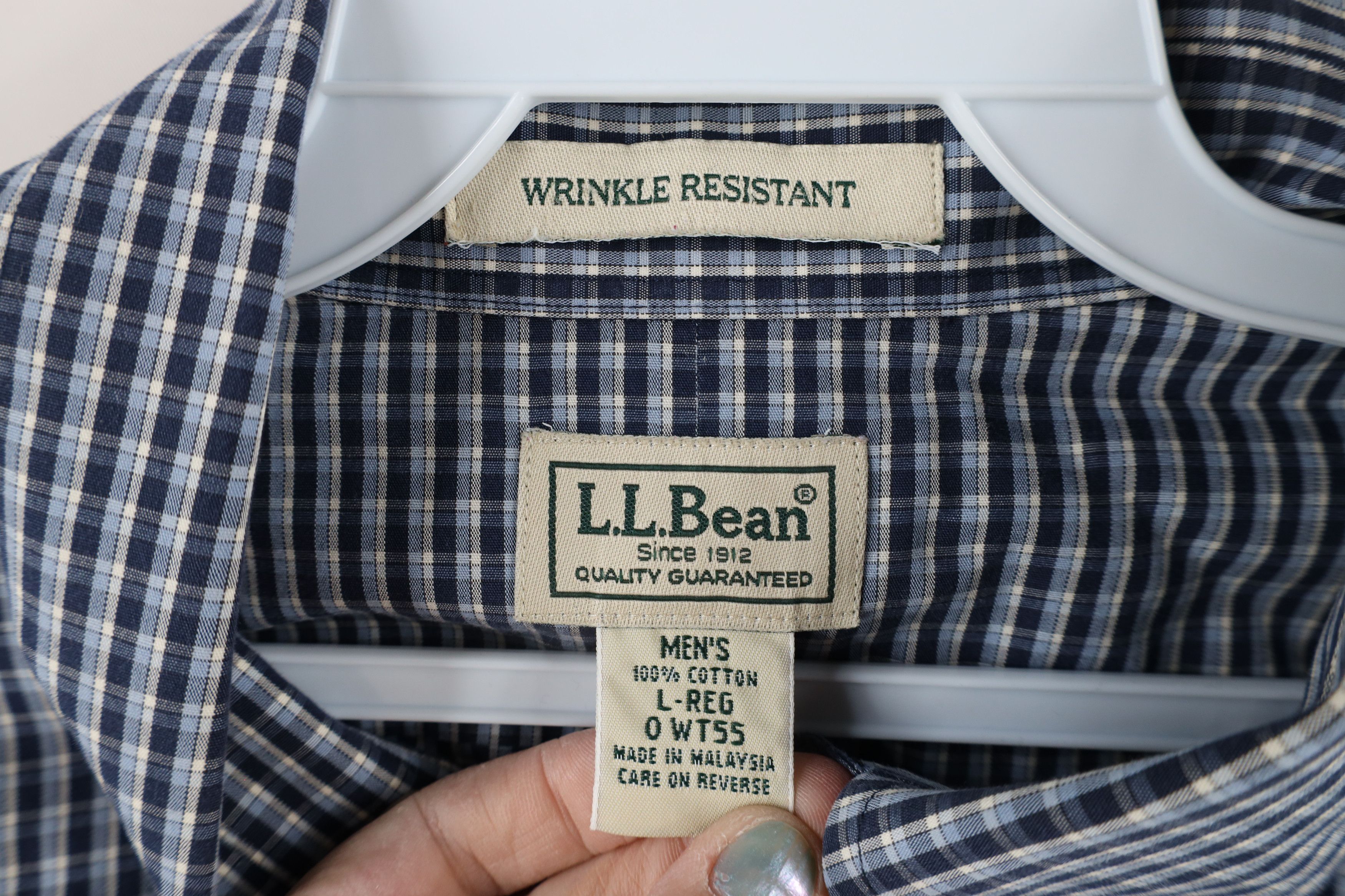 L.L. Bean × Vintage Vintage LL Bean Resistant Short Sleeve Button Down Shirt Size US L / EU 52-54 / 3 - 4 Thumbnail