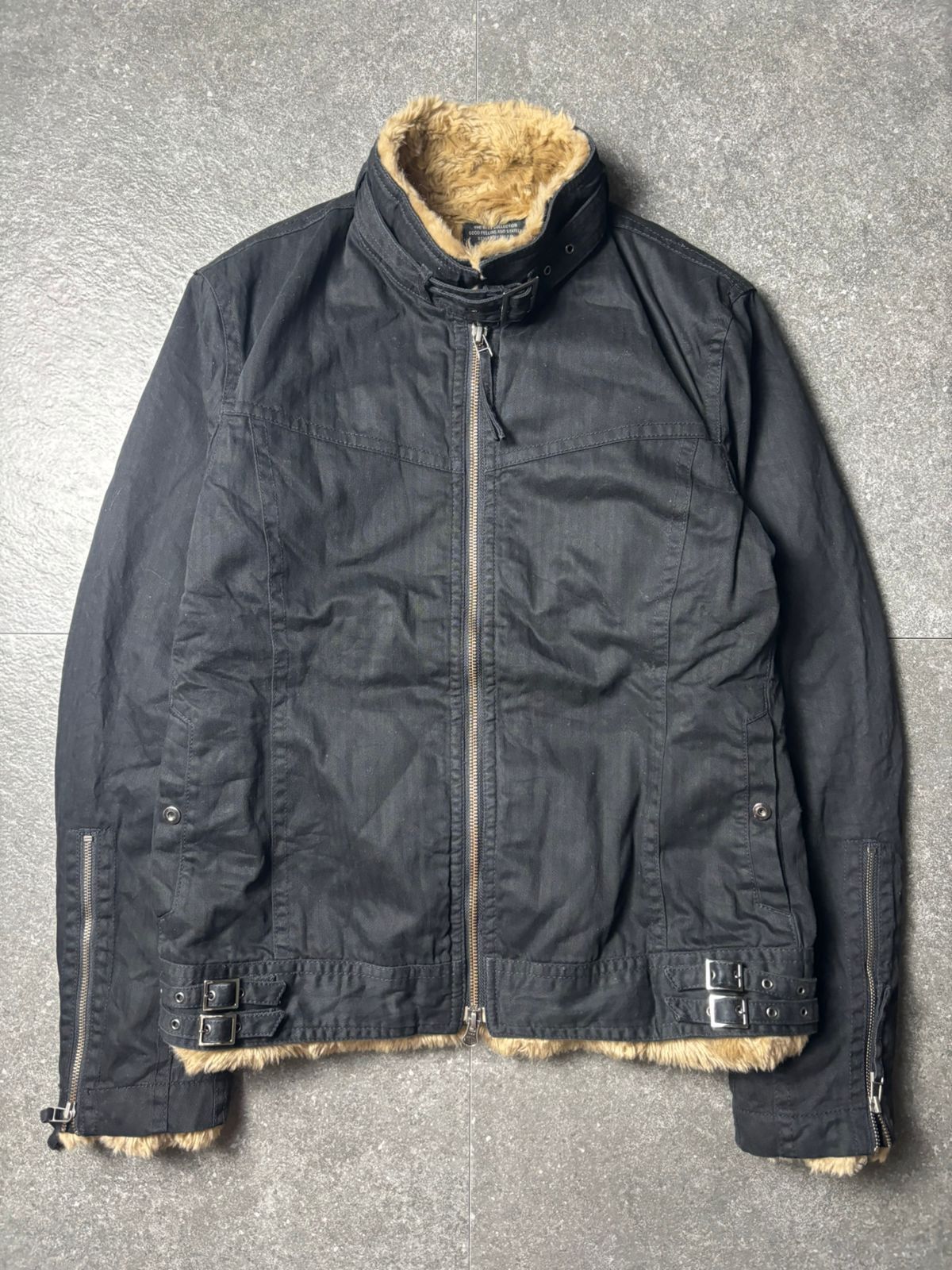 Japanese Brand 2000s Nicole Club For Men Vkei Fur Sherpa Riders Jacket Size US M / EU 48-50 / 2 - 2 Thumbnail