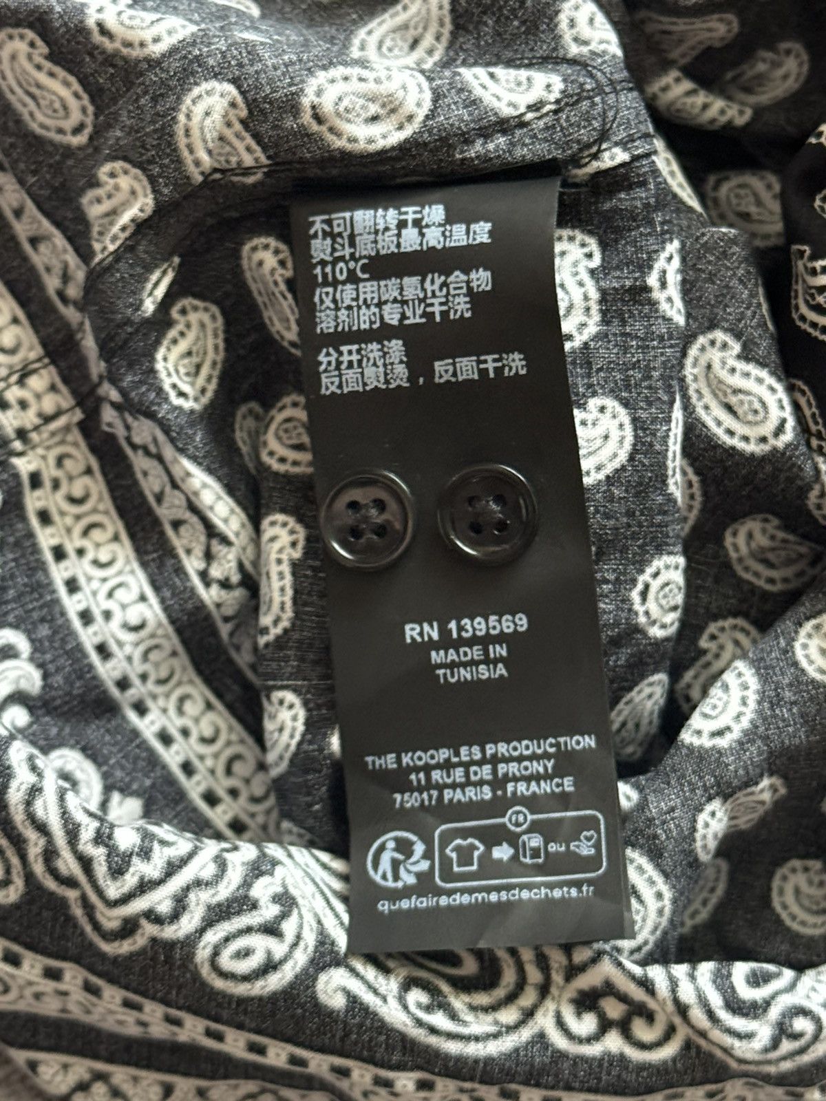 The Kooples × Vintage The kooples L HCCC28014K all printed Bandana shirt polo tee Size US L / EU 52-54 / 3 - 13 Thumbnail
