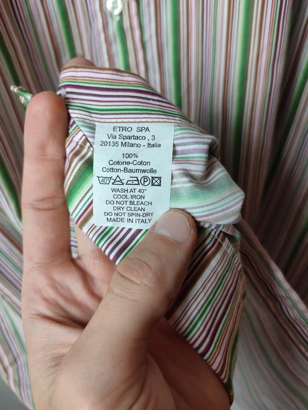 Etro Etro striped shirt Size US XL / EU 56 / 4 - 5 Thumbnail