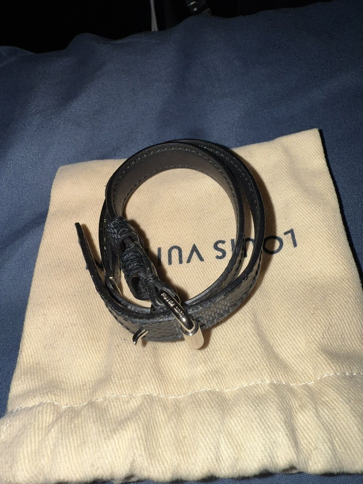 Louis Vuitton Louis Vuitton Sign In Double Bracelet Damier Graphite Size ONE SIZE - 3 Thumbnail